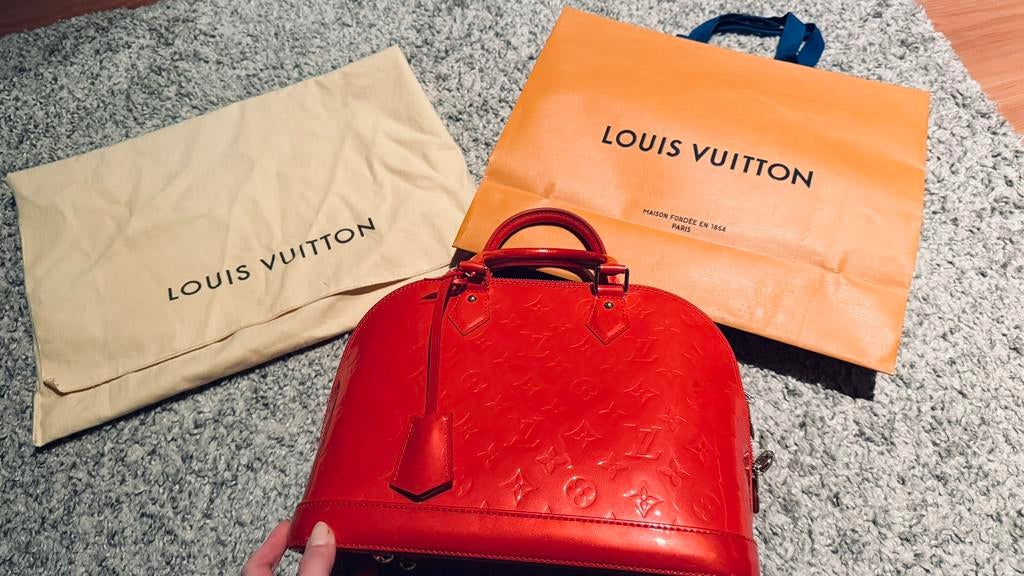 Louis Vuitton Alma tas (origineel), Sieraden, Tassen en Uiterlijk, Ophalen of Verzenden, Zo goed als nieuw, Zwart, Handtas