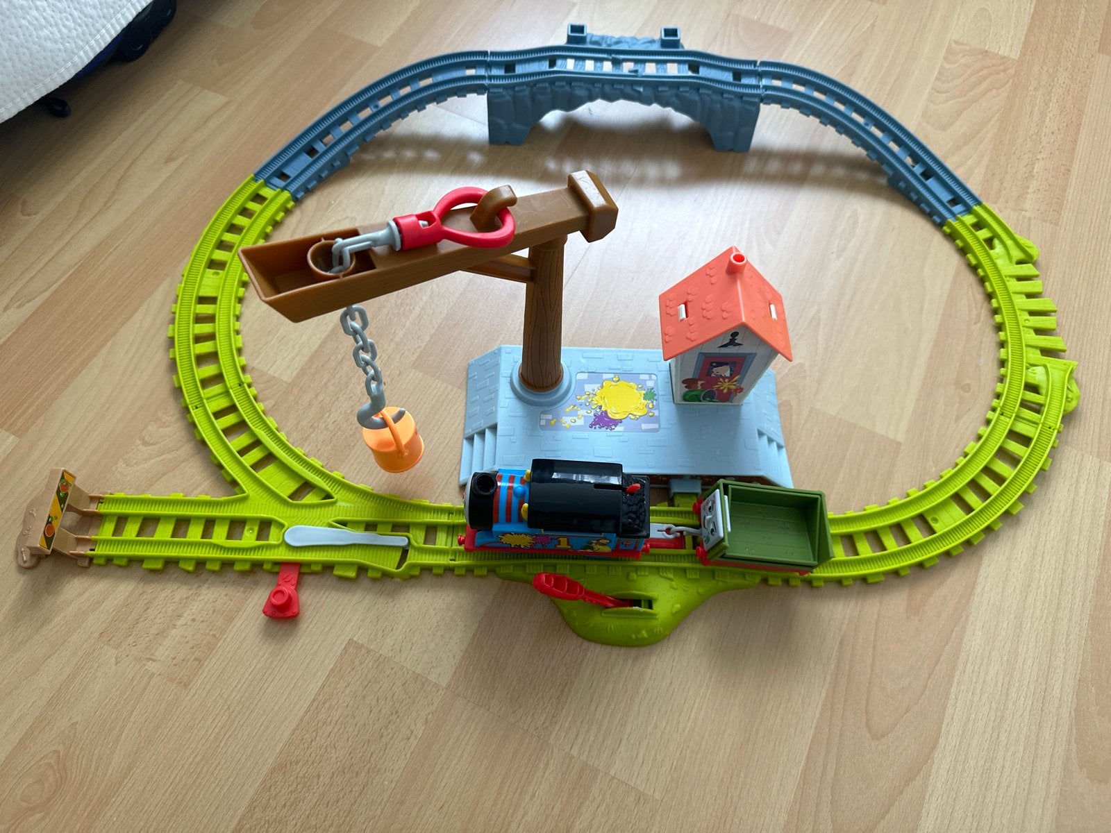 Fisher-Price Thomas de Trein Speelset met Kraan en Rails, Ophalen of Verzenden, Gebruikt
