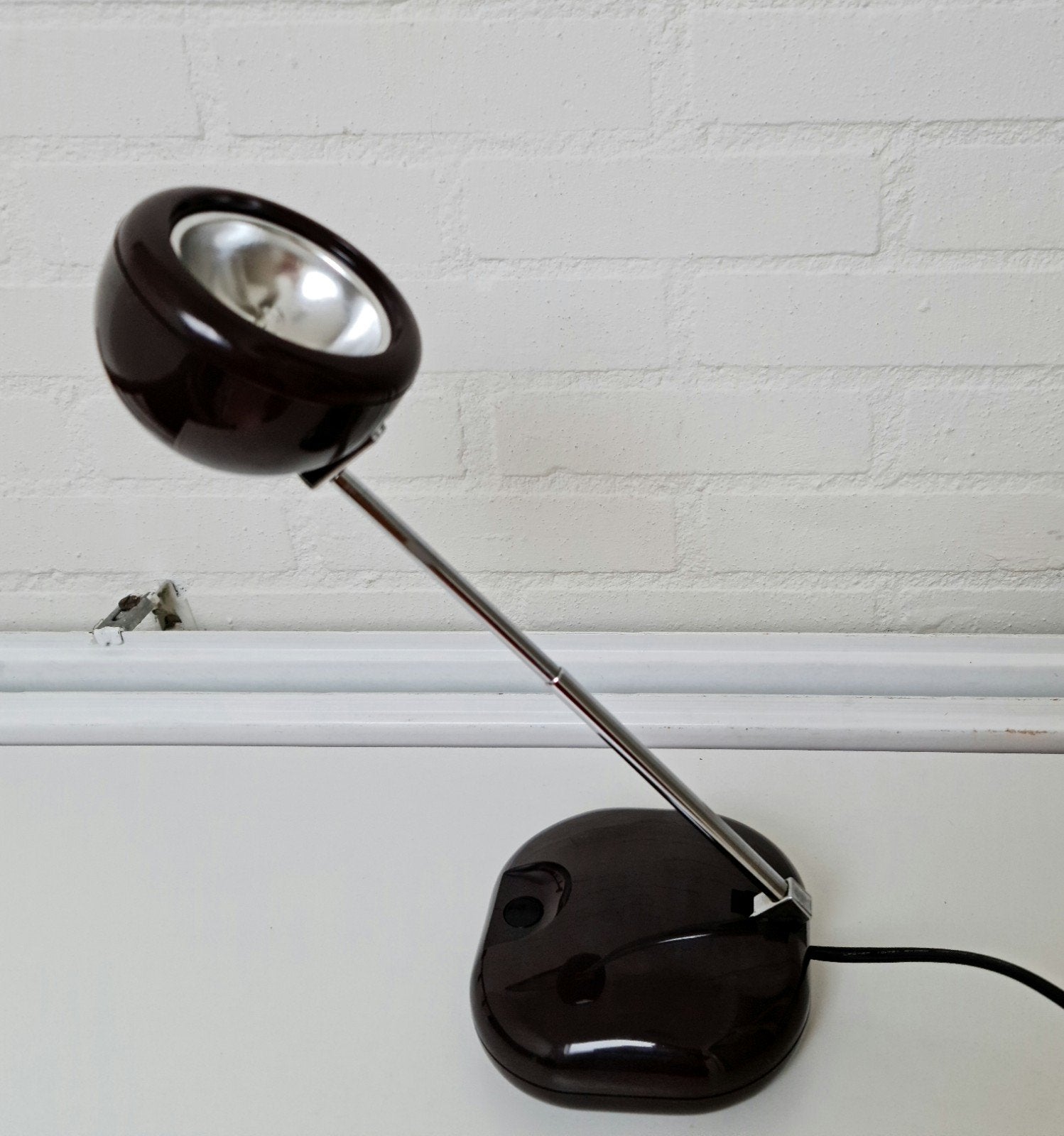 Jaren '70 Space Age telescooplamp Walter Hustadt aubergine, Ophalen