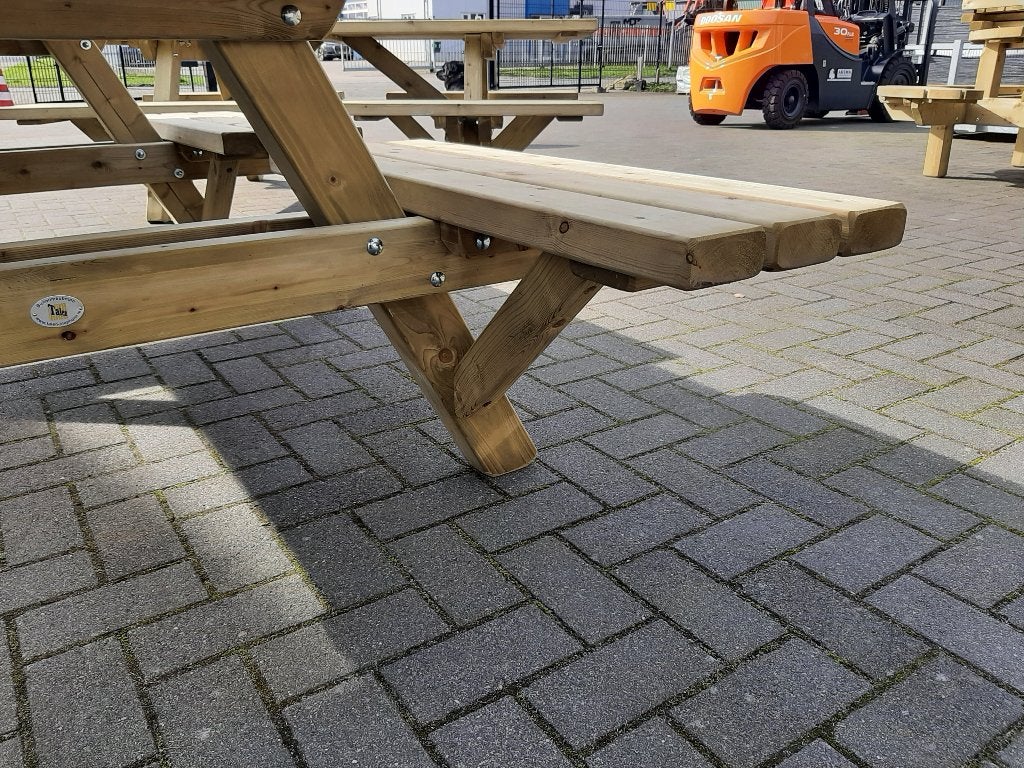 Talen picknicktafel 8 persoons open instap!!, Ophalen, Nieuw, Rechthoekig, Hout