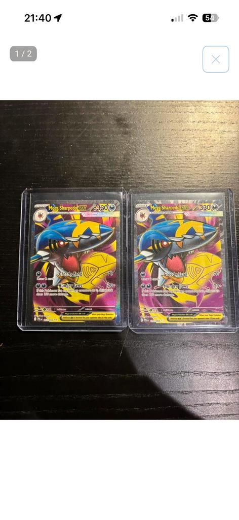 Pokémon Kaarten Full Art Mega Sharpedo Phantasmal Flames, Ophalen of Verzenden, Zo goed als nieuw