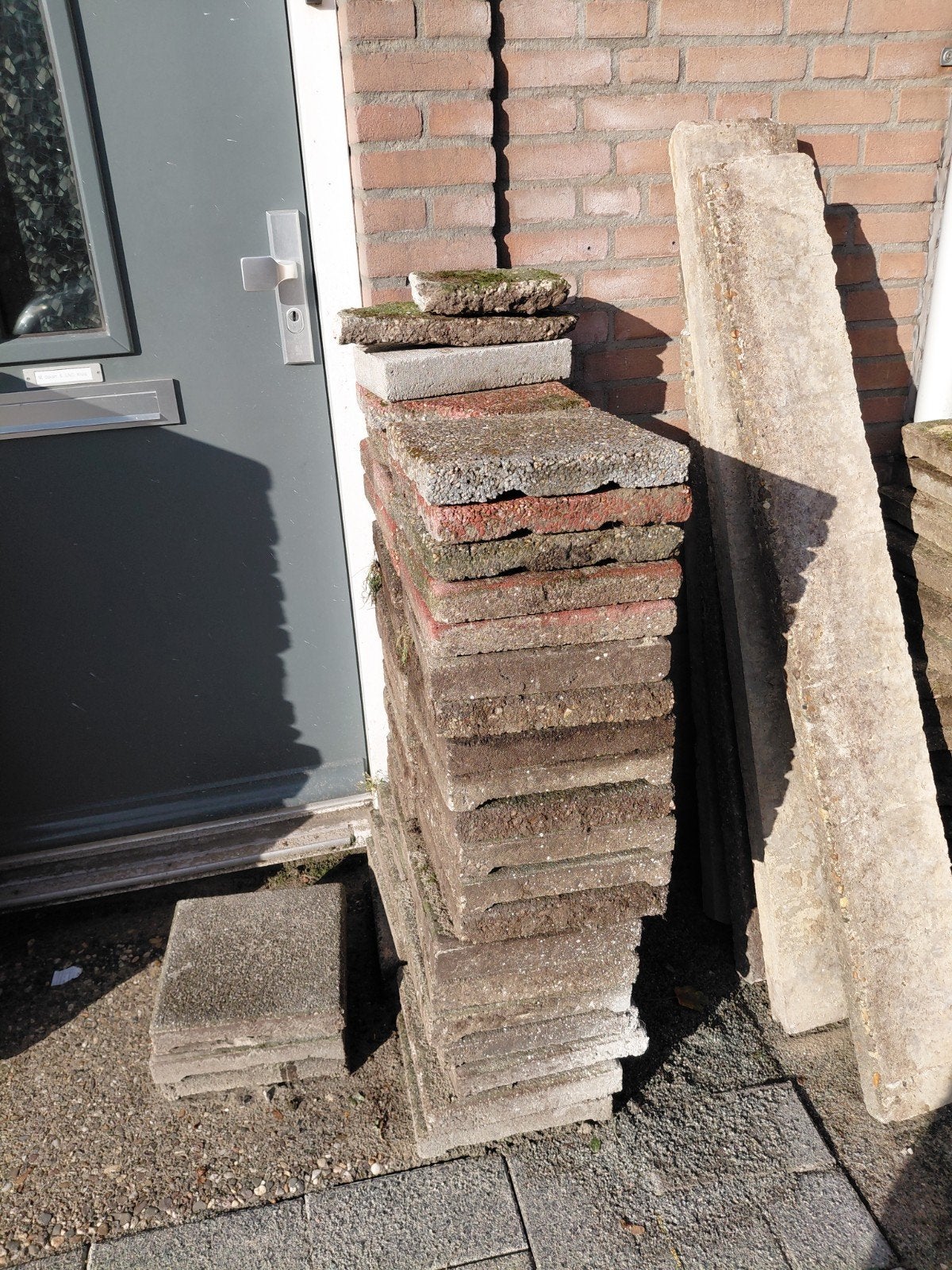 Tuintegels., Tuin en Terras, Ophalen, Gebruikt, Beton, Klinkers