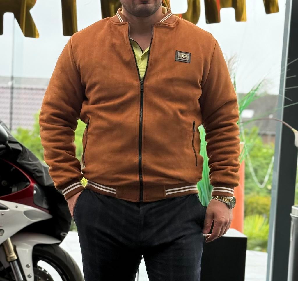Zgan Dolce & Gabbana suede jas voor heren, Maat L, Ophalen of Verzenden, Zo goed als nieuw