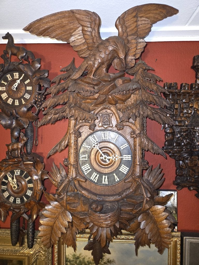 Diverse bijzondere Antieke black forest  items, Antiek en Kunst, Kunst | Beelden en Houtsnijwerken, Ophalen of Verzenden, Handgemaakt