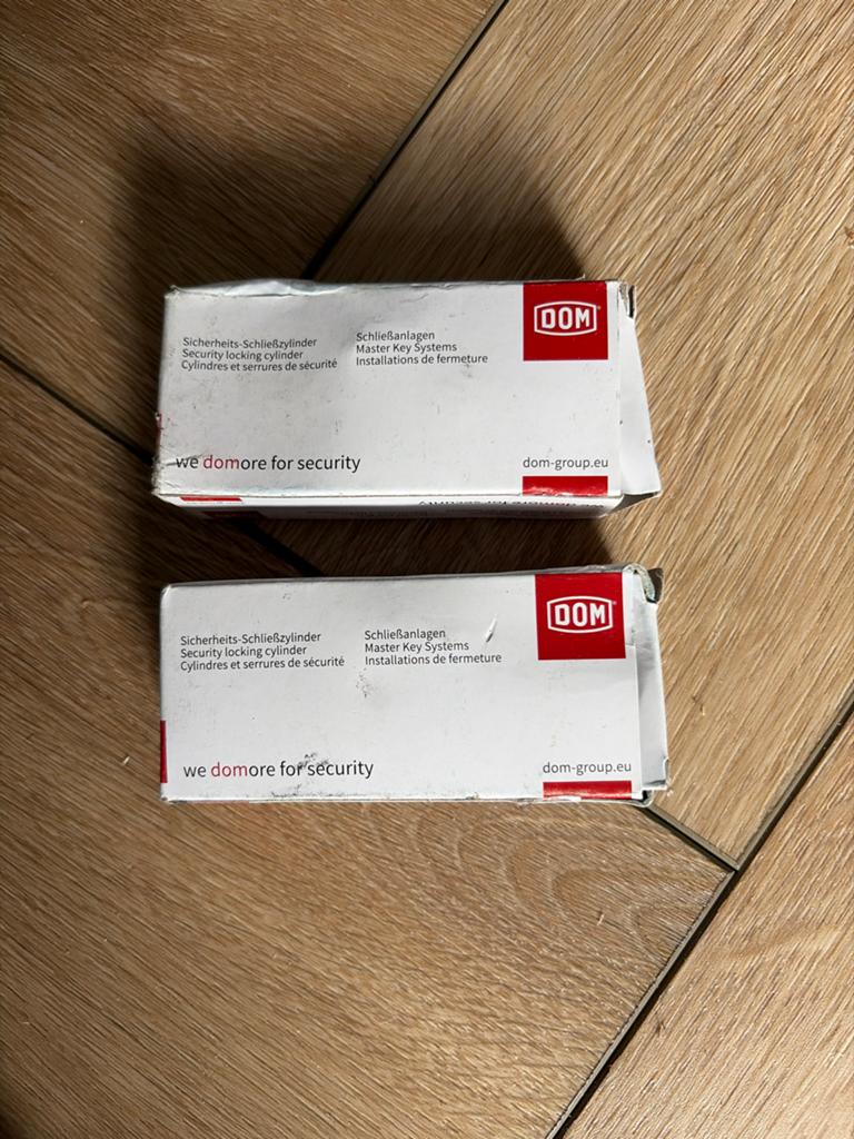 2x DOM Veiligheidscilinder met sleutels, Ophalen of Verzenden, Nieuw, Rvs, Slot