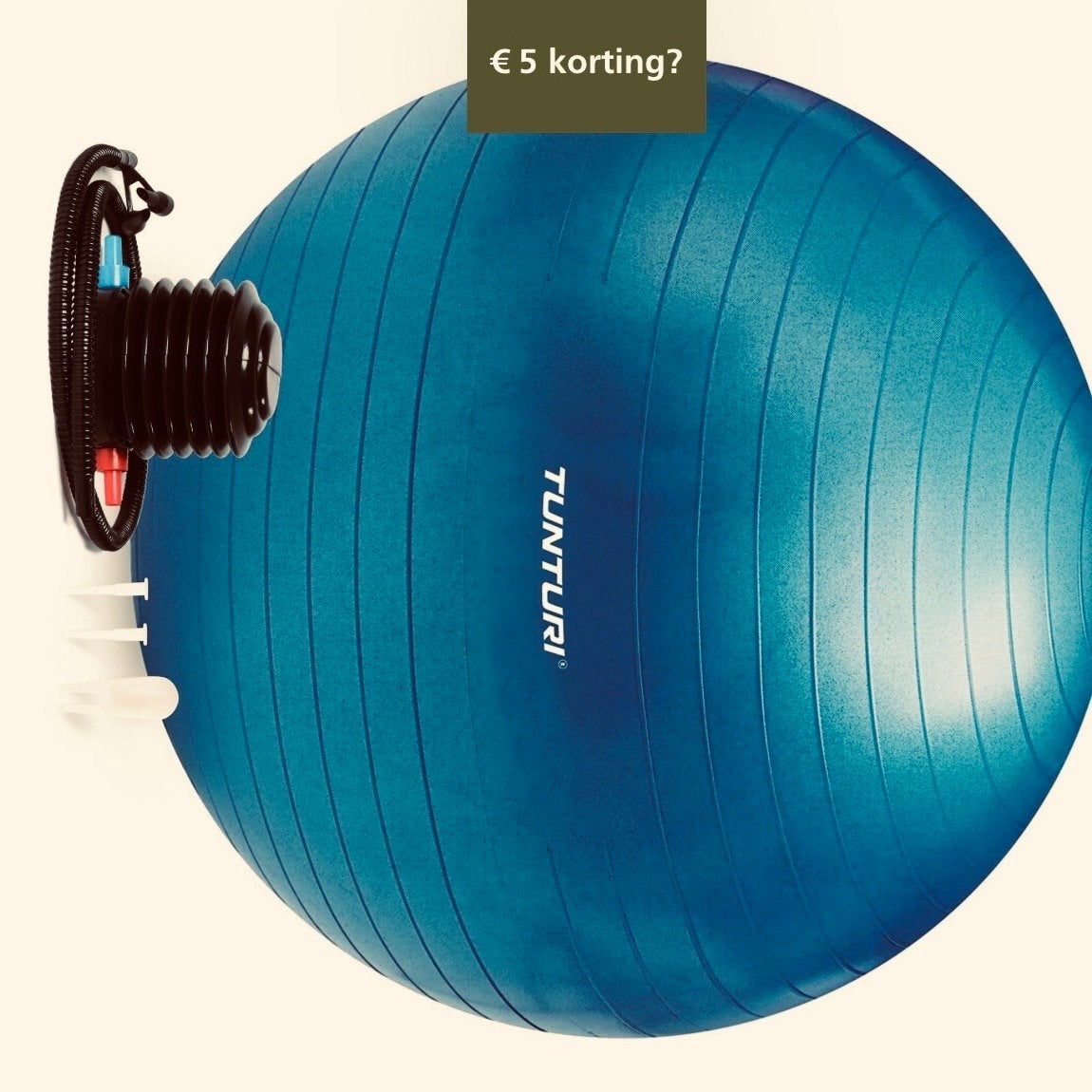 Tunturi Fitness bal 75cm, Sport en Fitness, Fitnessmaterialen, Ophalen of Verzenden, Zo goed als nieuw, Fitnessbal