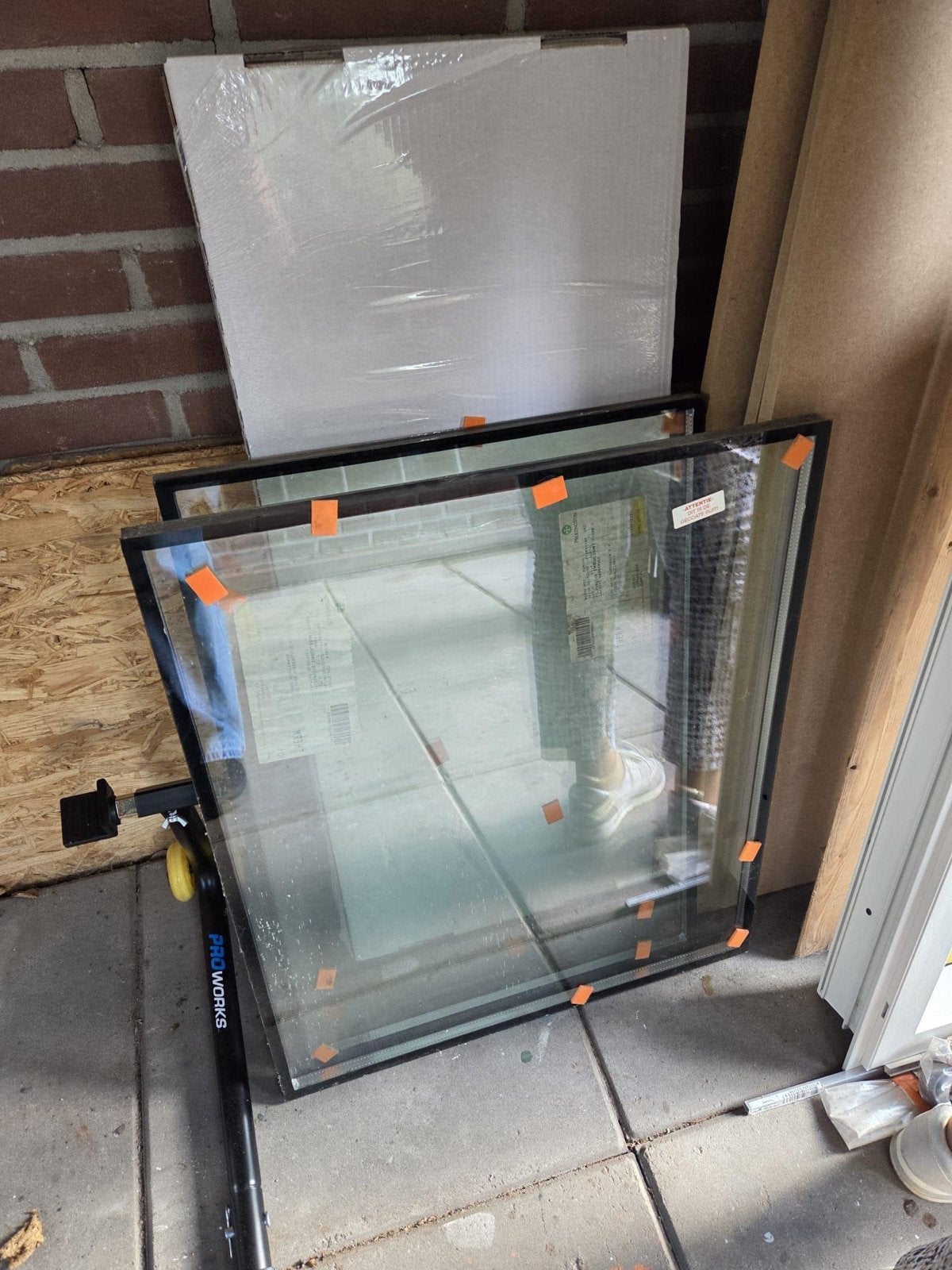 Nieuwe kunststof kozijnen met HR++ glas compleet, Doe-het-zelf en Verbouw, Glas en Ramen, Ophalen, Gevelraam of Ruit, Gebruikt