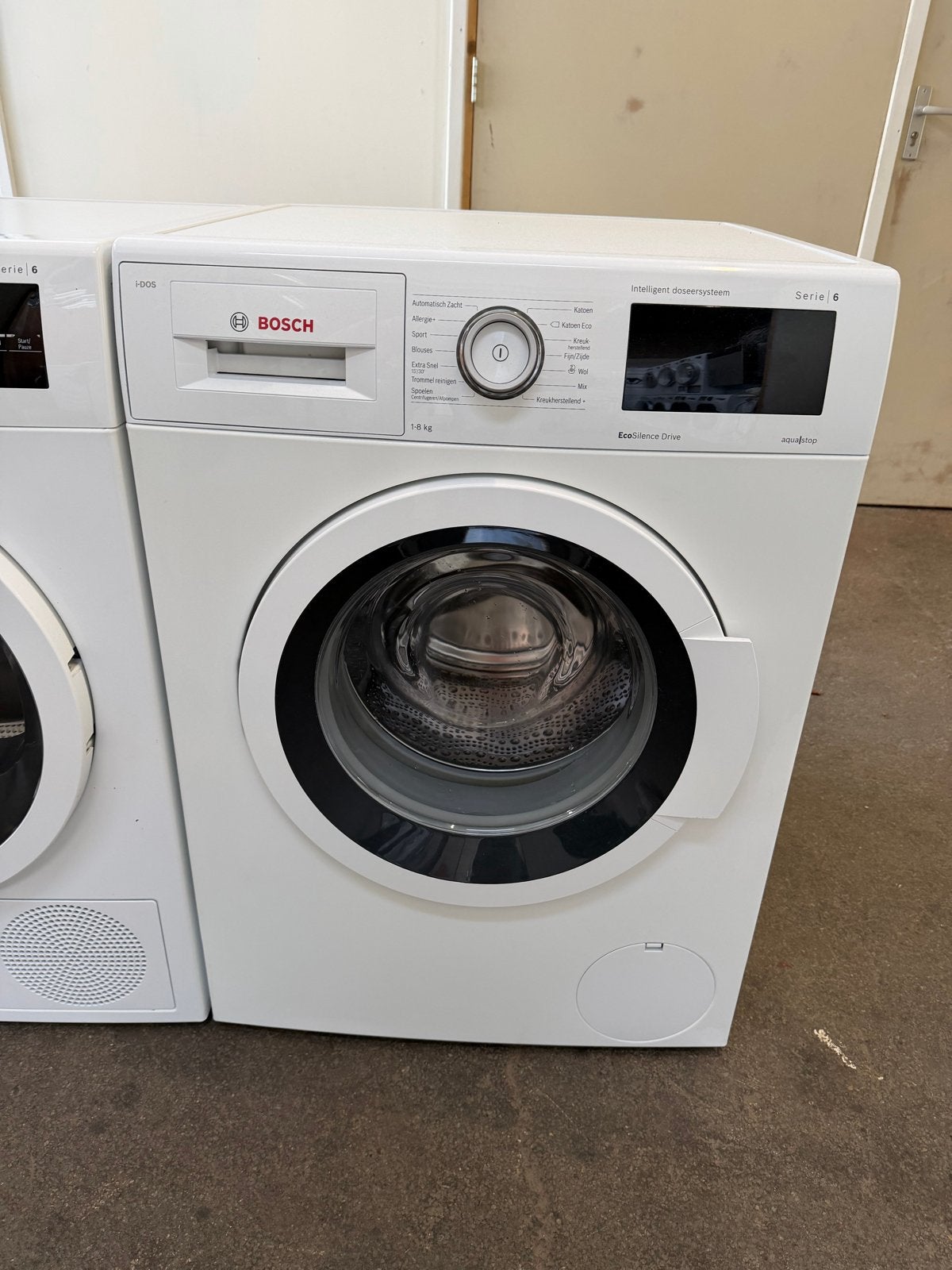 Bosch Serie 6 Wasmachine & Condensdroger Set + Garantie, 8 tot 10 kg, Ophalen, Zo goed als nieuw