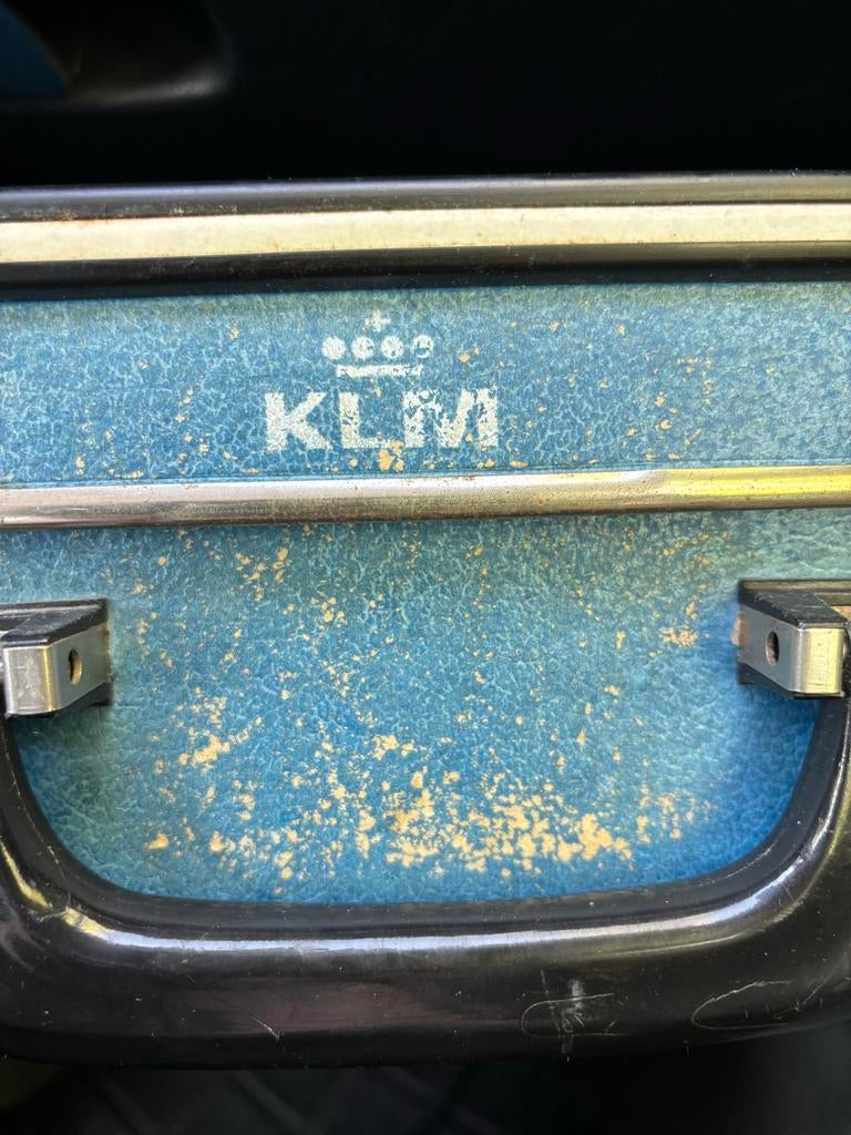Vintage KLM koffer - Blauw, Gebruikt, Ophalen of Verzenden, Gebruikt