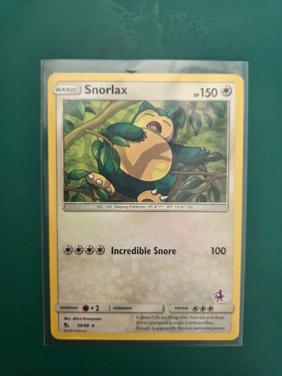 Pokemon kaart Snorlax (50/68), Ophalen of Verzenden, Zo goed als nieuw, Losse kaart