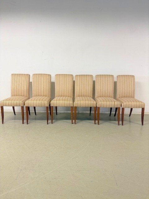 Set van 6 mooie, chique Engelse Bendic eetkamerstoelen, Huis en Inrichting, Ophalen, Hout, Gebruikt, Bruin