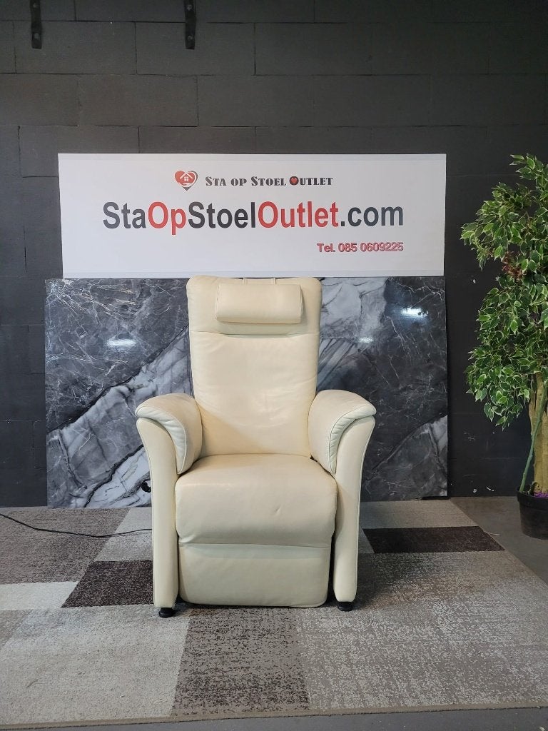 Staopstoel Prominent wit leder