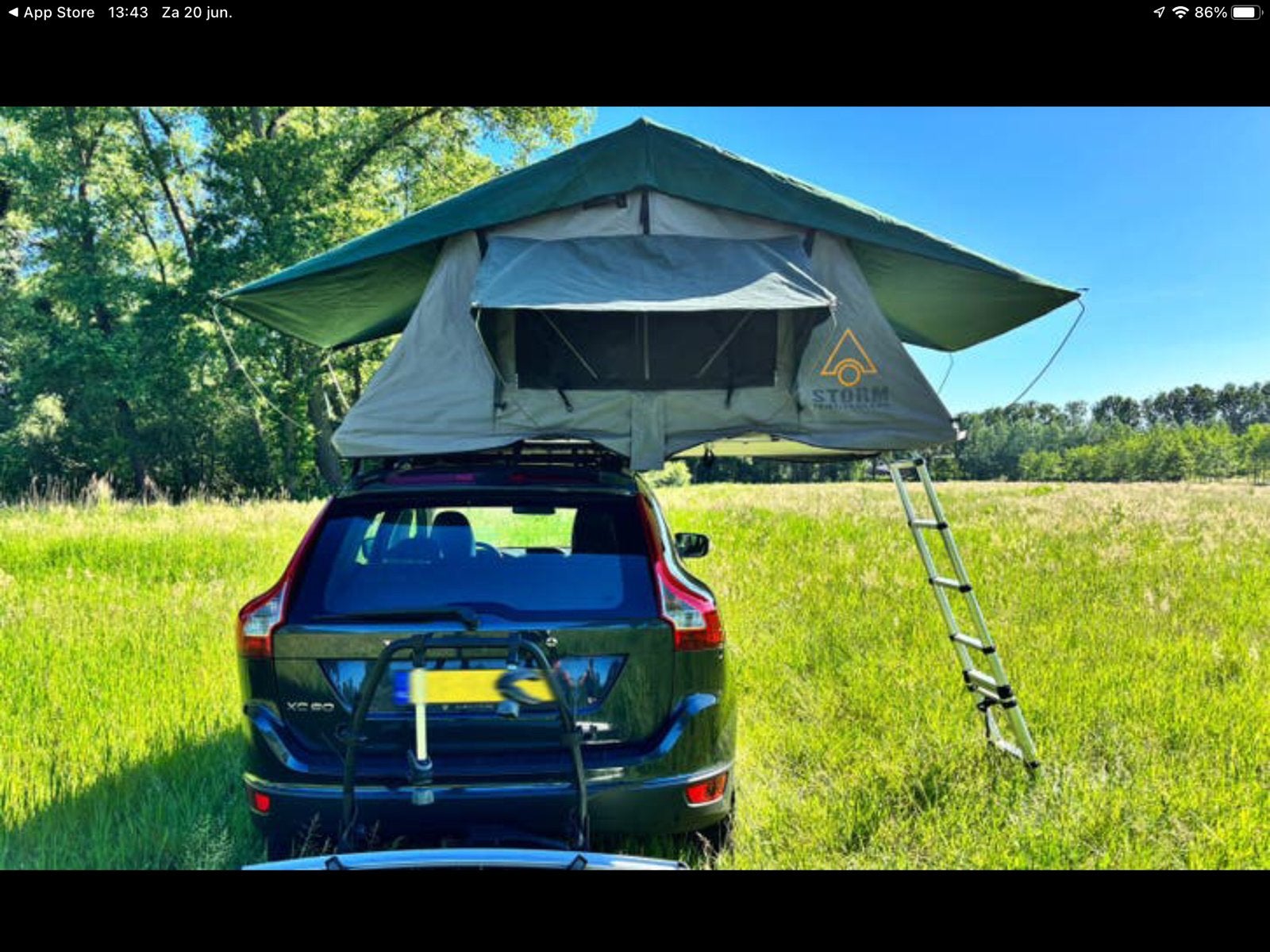 Daktent met skyview Lotte ( nieuw), Caravans en Kamperen, Tenten, Ophalen, Zo goed als nieuw