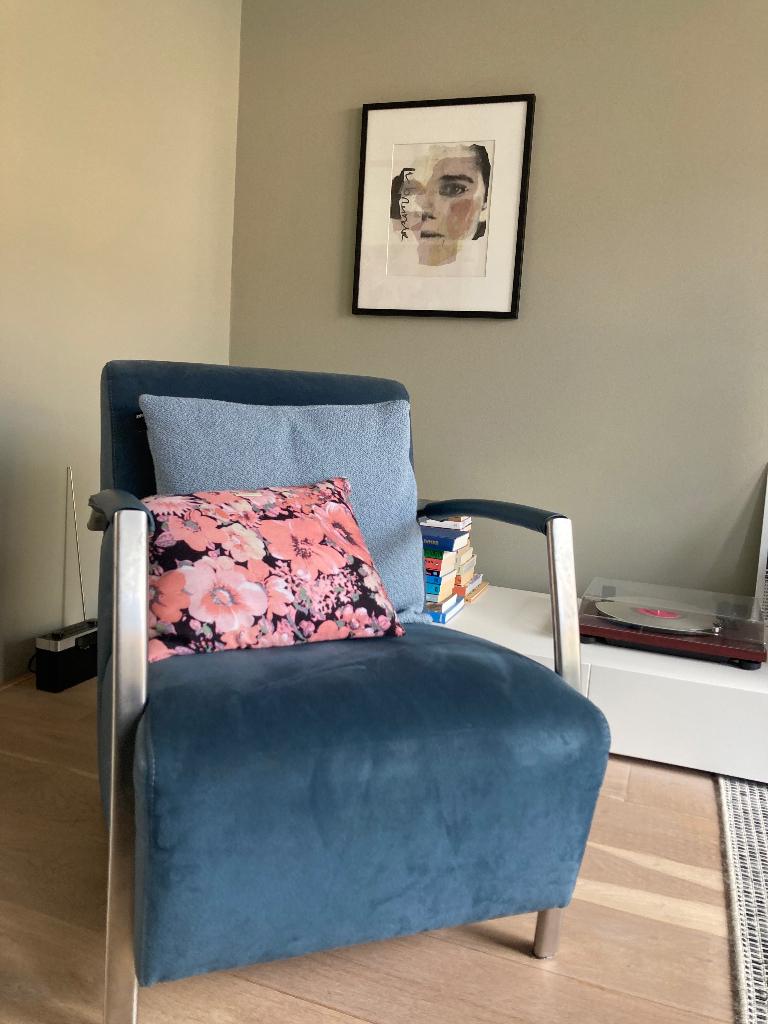 Fauteuil Montel, Ophalen, Gebruikt, Leer, 75 tot 100 cm