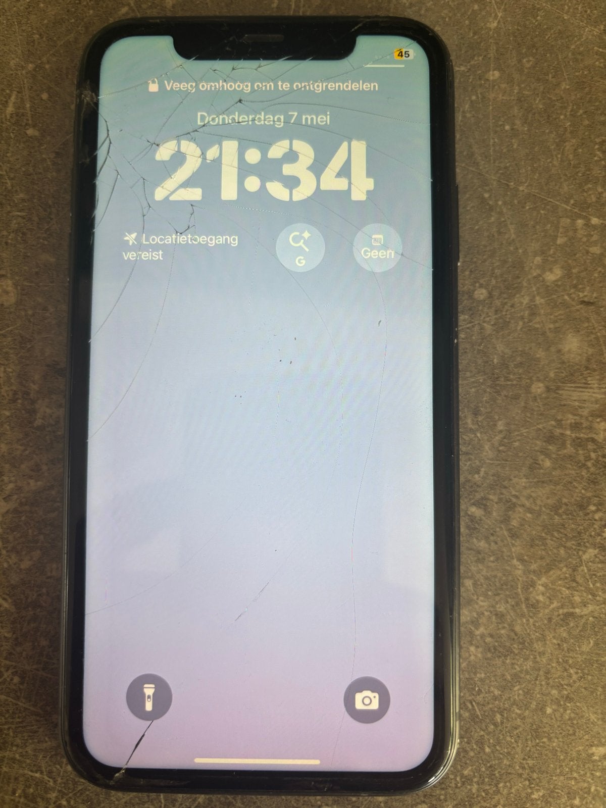 iPhone 11 Zwart 64GB - Scherm gebarsten, 72% batterij, Ophalen, Gebruikt, Zwart, IPhone 11