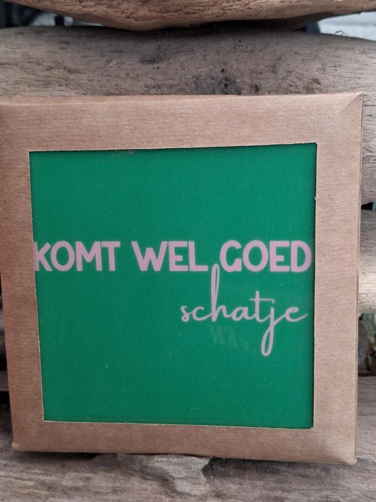Tegeltje komt wel goed schatje, Verzenden
