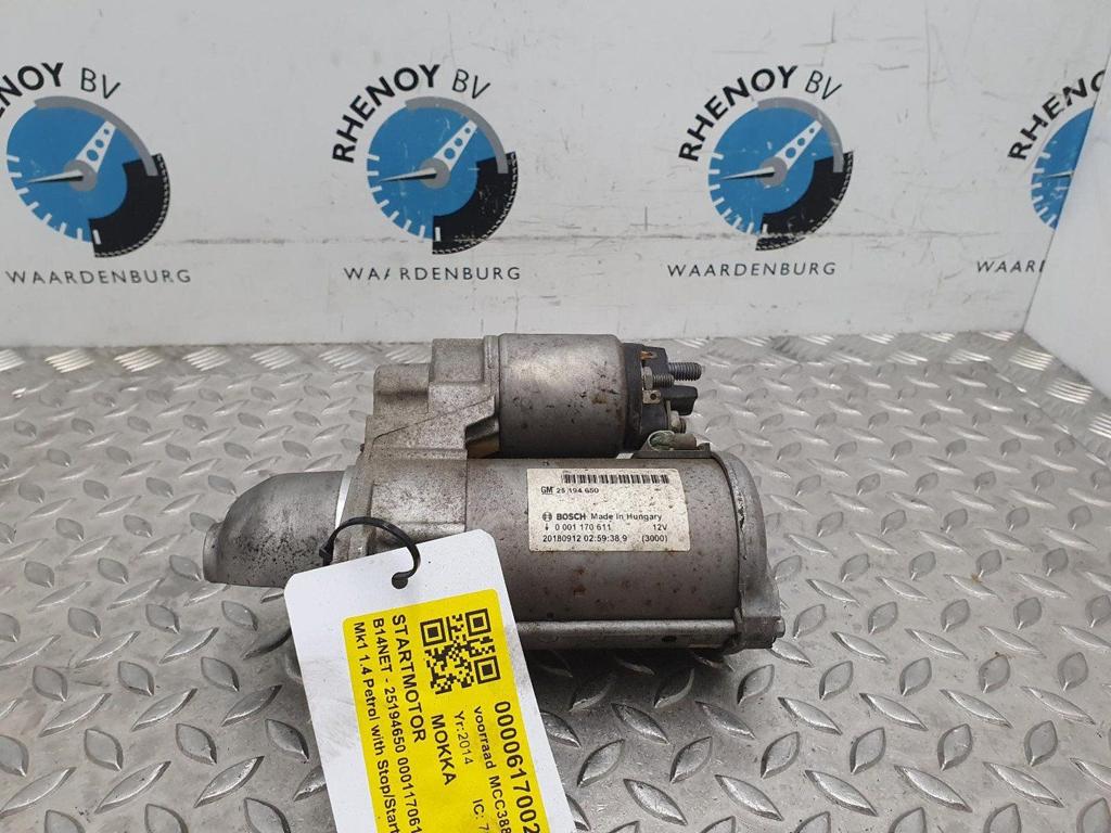 OPEL MOKKA STARTMOTOR 2014, Ophalen of Verzenden, Gebruikt, ARN erkend