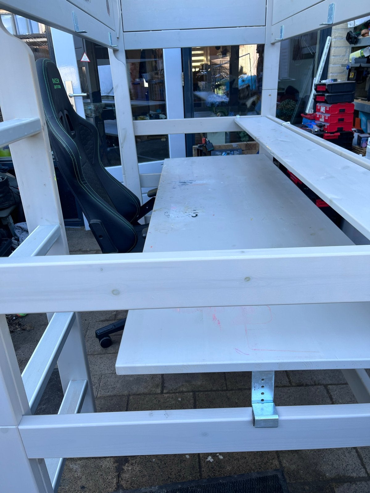 Lifetime Kidsrooms Hoogslaper met bureau - Grijs, Ophalen, Gebruikt, Hoogslaper