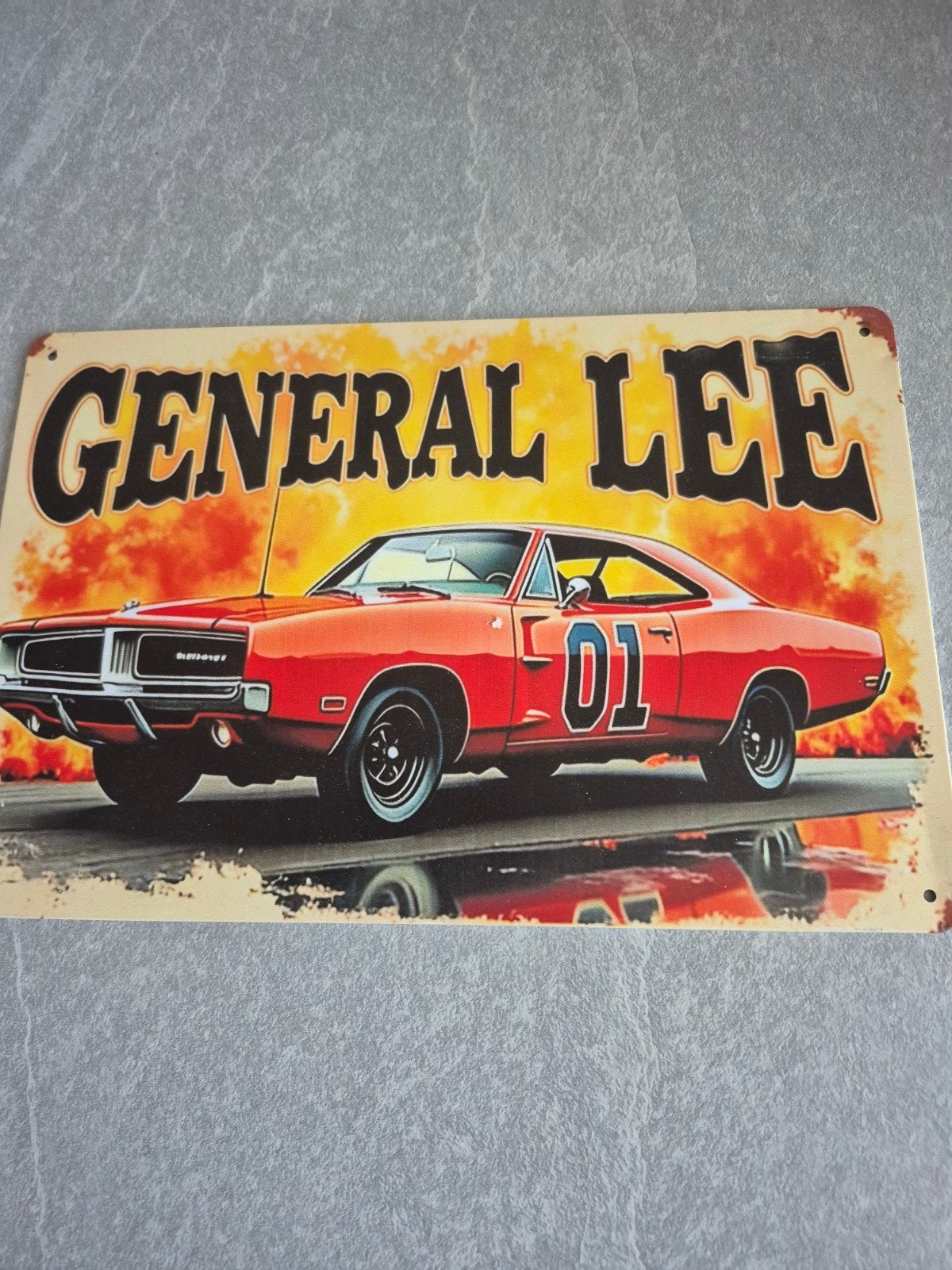 General Lee Dodge Charger metalen wandbord, Ophalen of Verzenden, Nieuw, Auto's