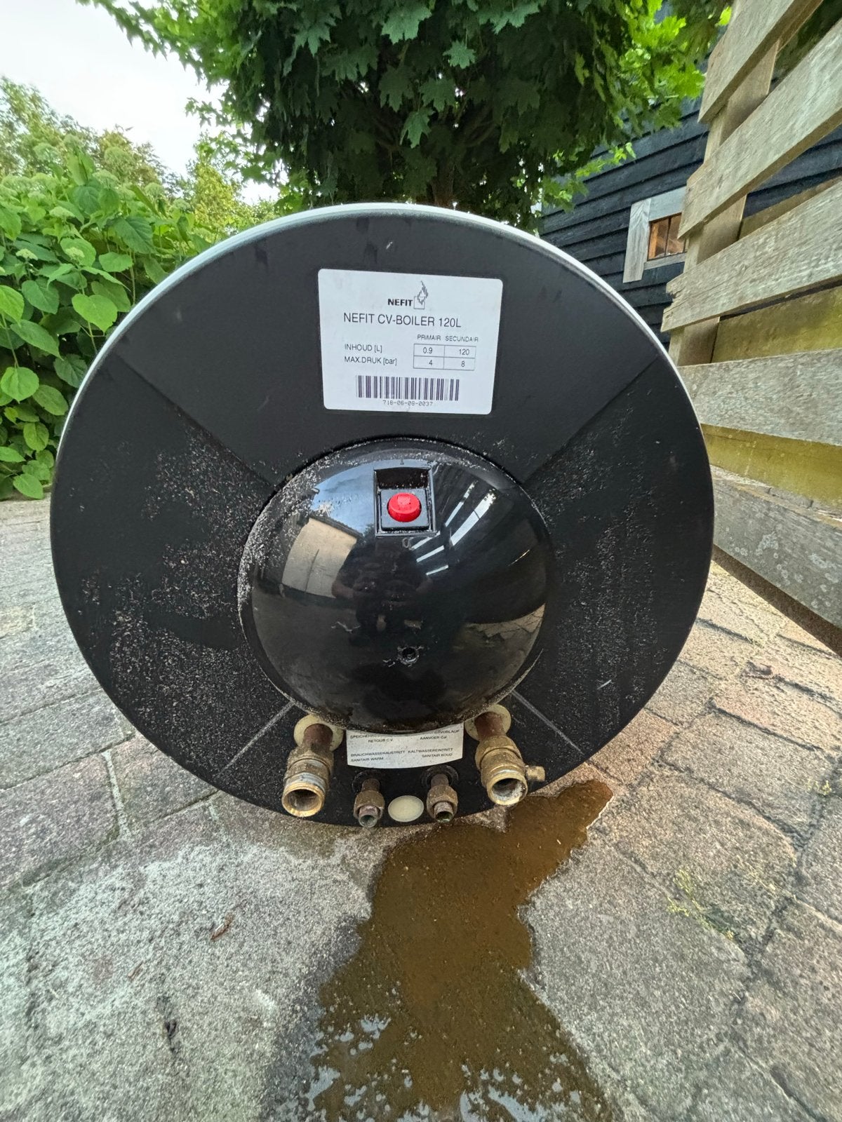 Nefit CV-boiler 120L - Gebruikt, Ophalen, Gebruikt, Cv-ketel of Combi-ketel, 80 cm of meer