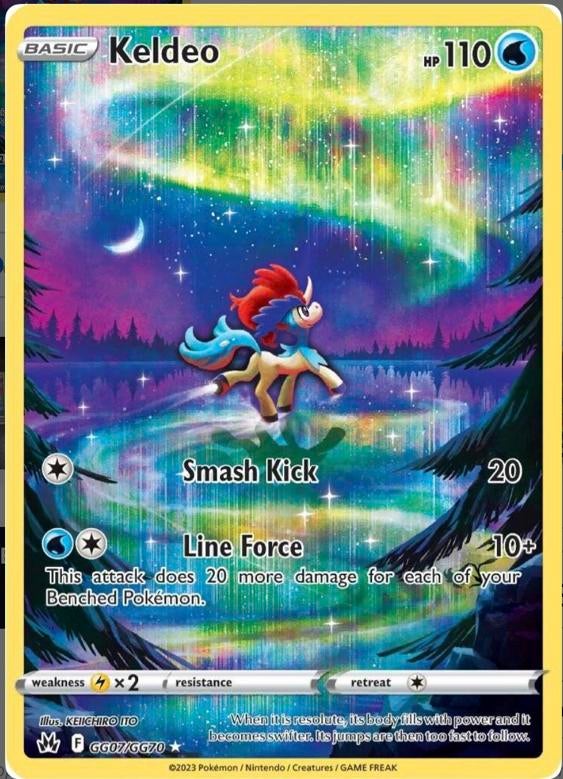 Pokemon kaart, keldeo GG07/GG70, Ophalen of Verzenden, Zo goed als nieuw