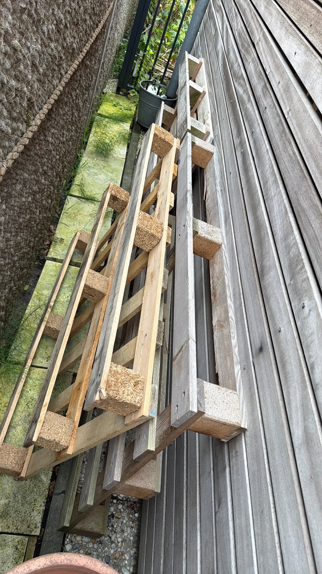 Pallets 4 stuks gratis af te halen, Gebruikt, Grenen, Ophalen of Verzenden, Minder dan 200 cm