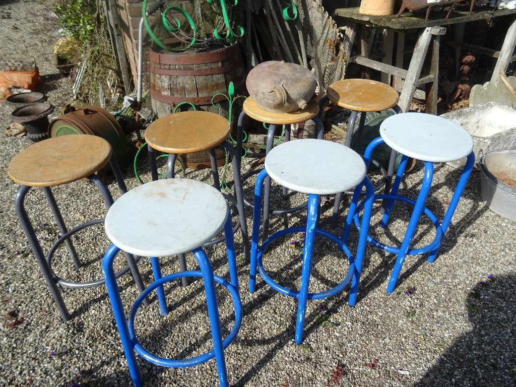 diverse Franse hoge krukken en stoelen, 5 krukken of meer, Ophalen, Gebruikt, 60 tot 90 cm