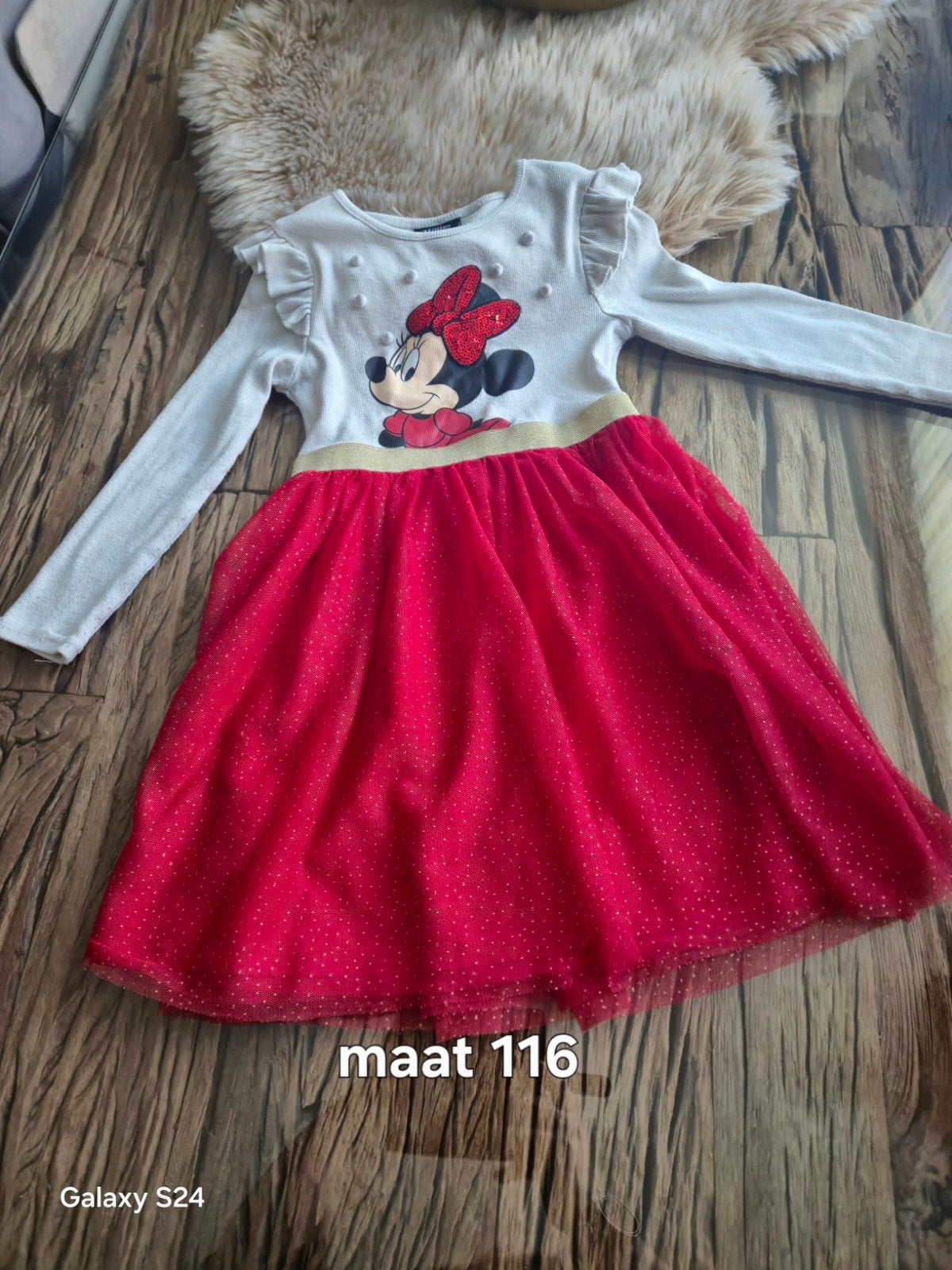 Minnie Mouse Jurk Maat 116, Kinderen en Baby's, Kinderkleding | Maat 116, Disney, Gebruikt, Meisje, Ophalen of Verzenden