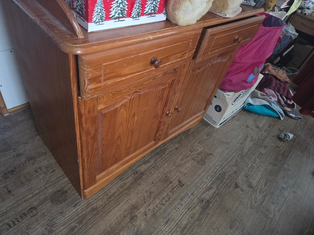 Houten commode/kast met lichte waterschade, Minder dan 90 cm, Gebruikt, Ophalen of Verzenden, 75 tot 100 cm