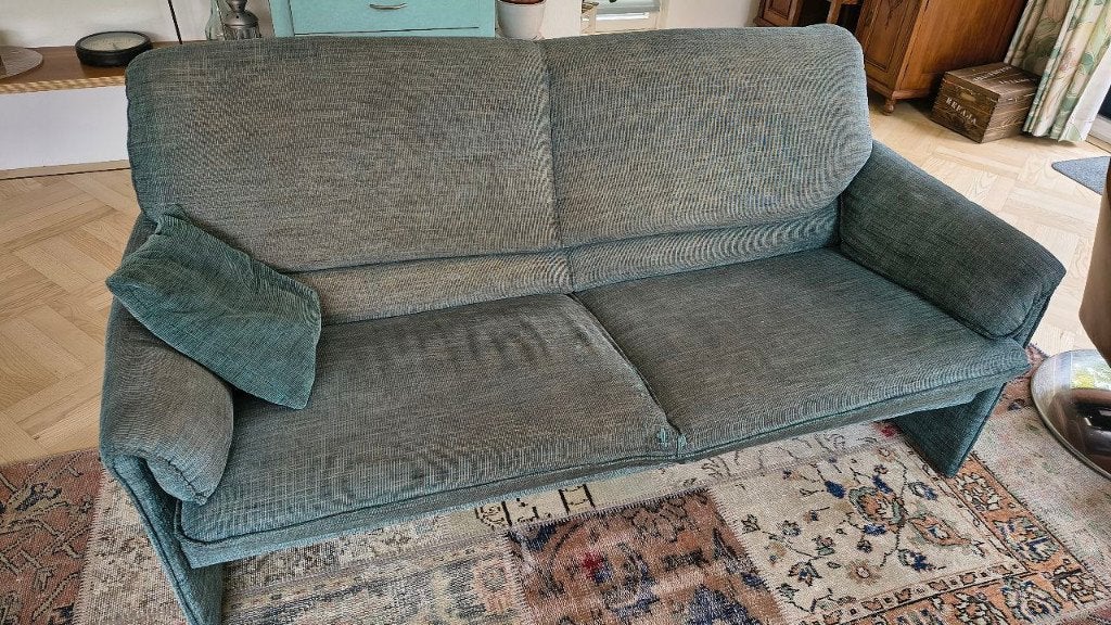 Leolux Bora Bora 2,5 zits bank - groen, Ophalen, Gebruikt, 150 tot 200 cm, Tweepersoons