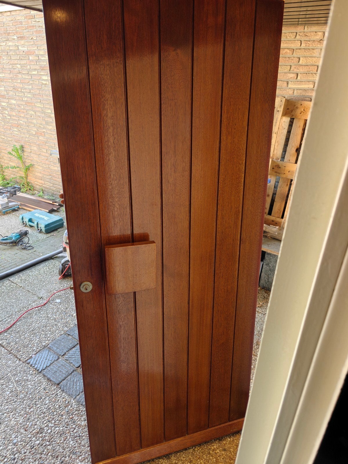 Mooie massieve voordeur, Ophalen, Buitendeur, 200 tot 215 cm