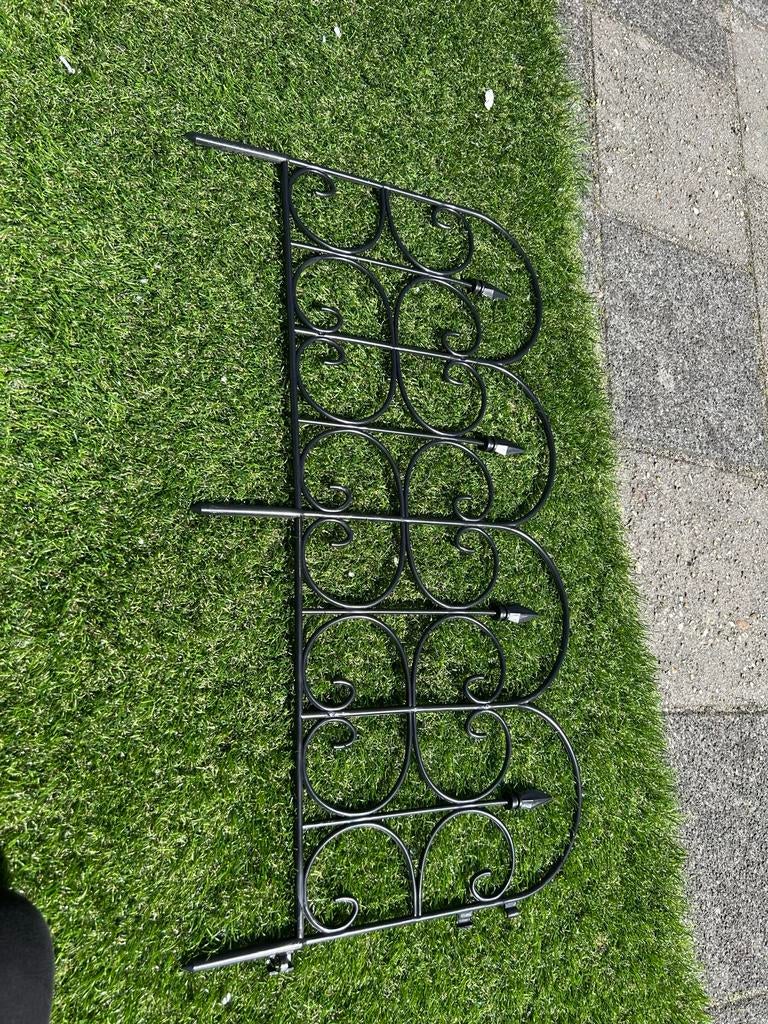 Tuinhekjes kunstof zwart 6 stuks, Tuin en Terras, Tuinhekken en Hekwerk, Ophalen of Verzenden
