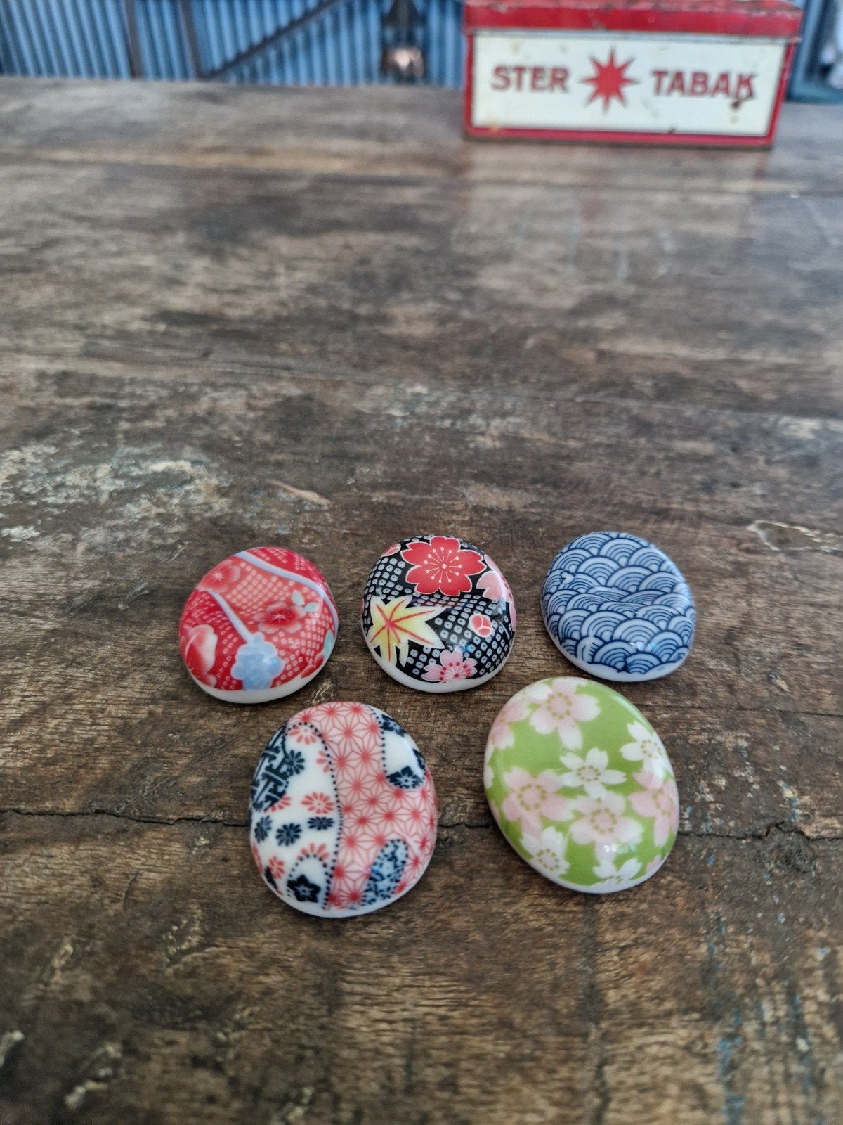 Set van 5 Japanse eetstokjes houders, keramiek, Meerkleurig, Ophalen of Verzenden, Steen/keramiek, Oosters