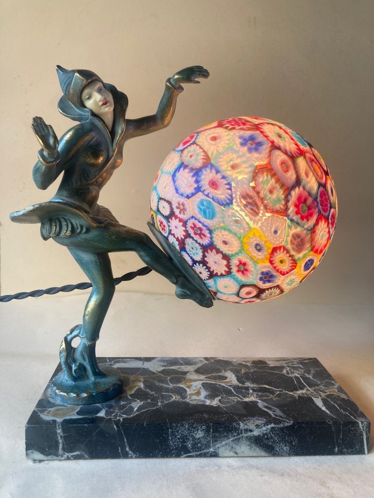 Gerda Gerdano Murano mille fiori bolletje lamp, Antiek en Kunst, Ophalen of Verzenden