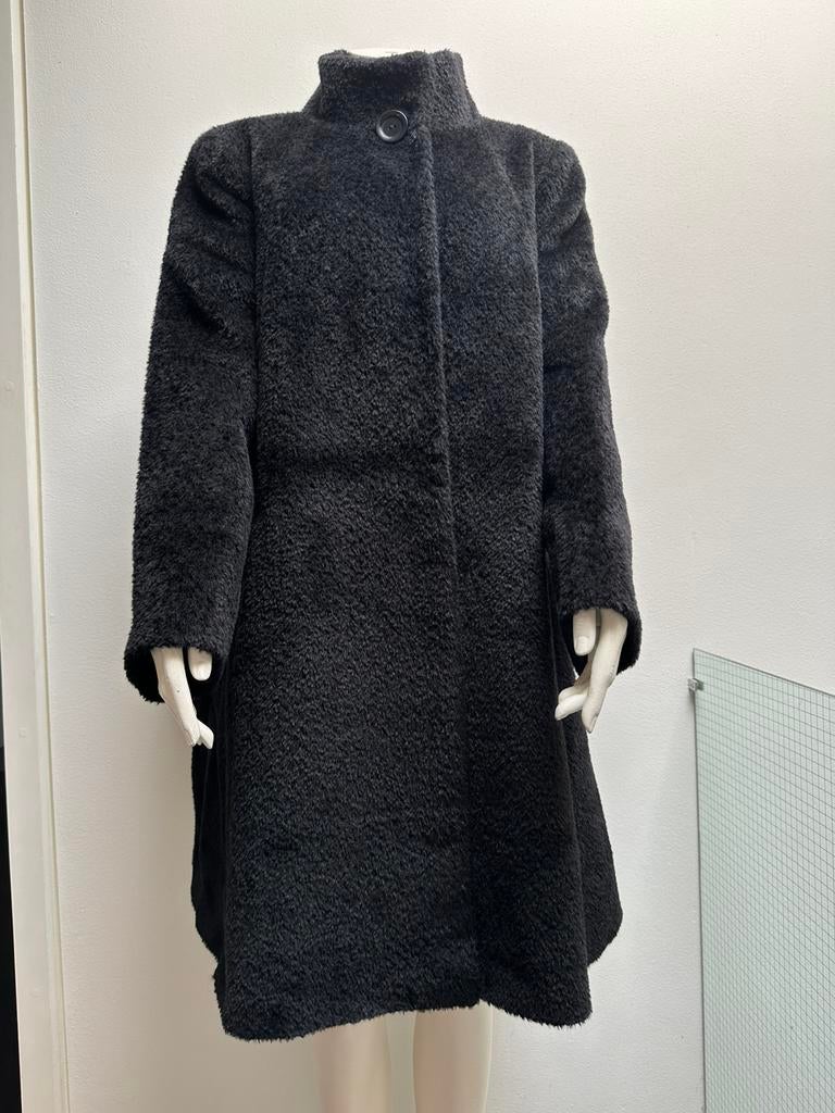 ICONS CINZIA ROCCA zwarte winterjas Wol & Alpaca maat 48, Zwart, Maat 42/44 (L), Ophalen of Verzenden, Zo goed als nieuw
