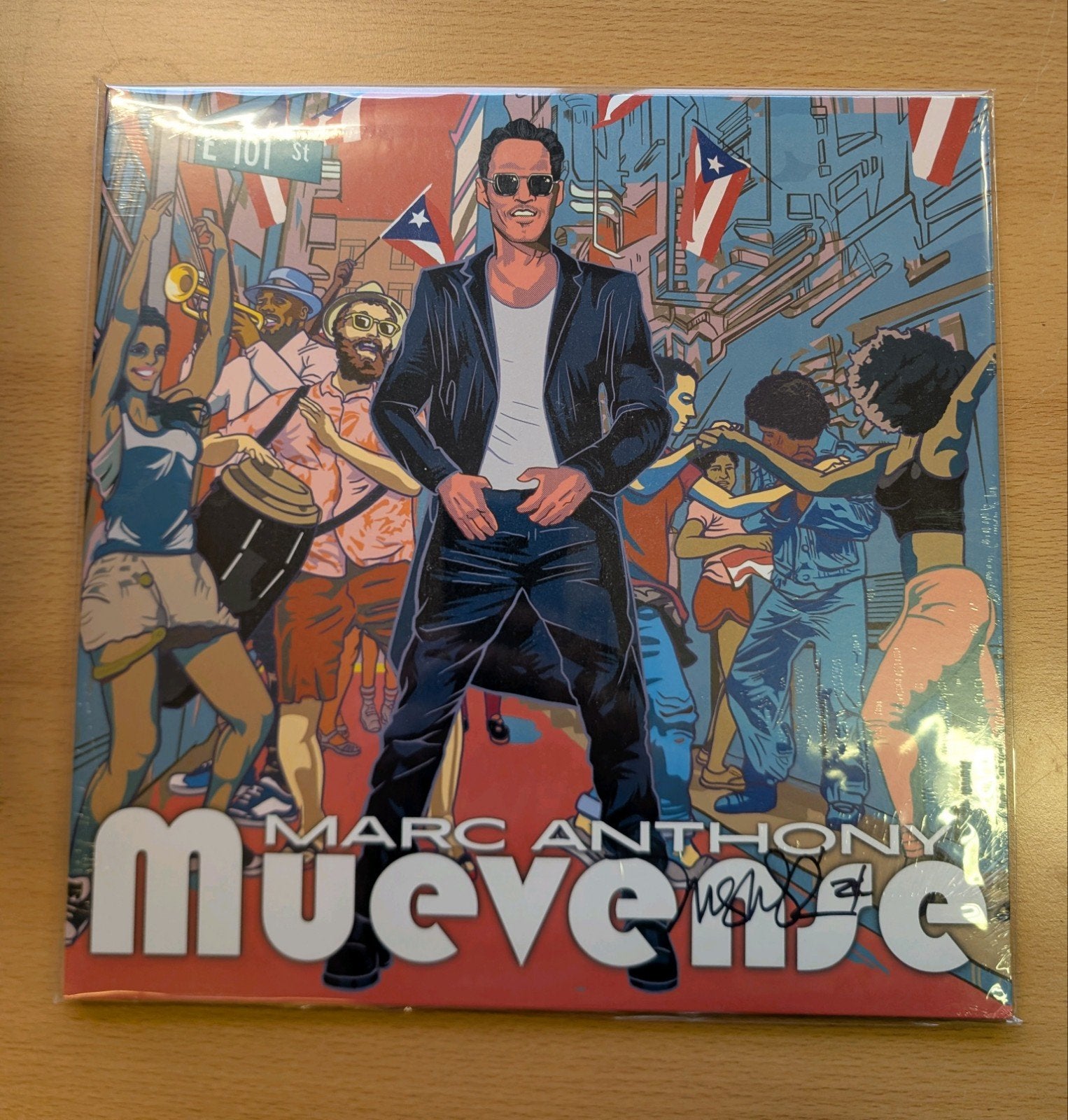Marc Anthony Muevense vinyl gesigneerde sleeve | signed, Ophalen, Nieuw, Foto of Kaart