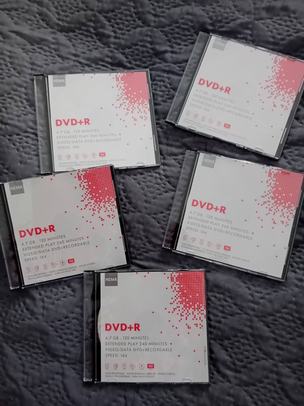 Hema DVD+R 120 min (5 stuks) - Nieuw, Computers en Software, Beschrijfbare discs, Ophalen of Verzenden, Nieuw, Dvd, HEMA