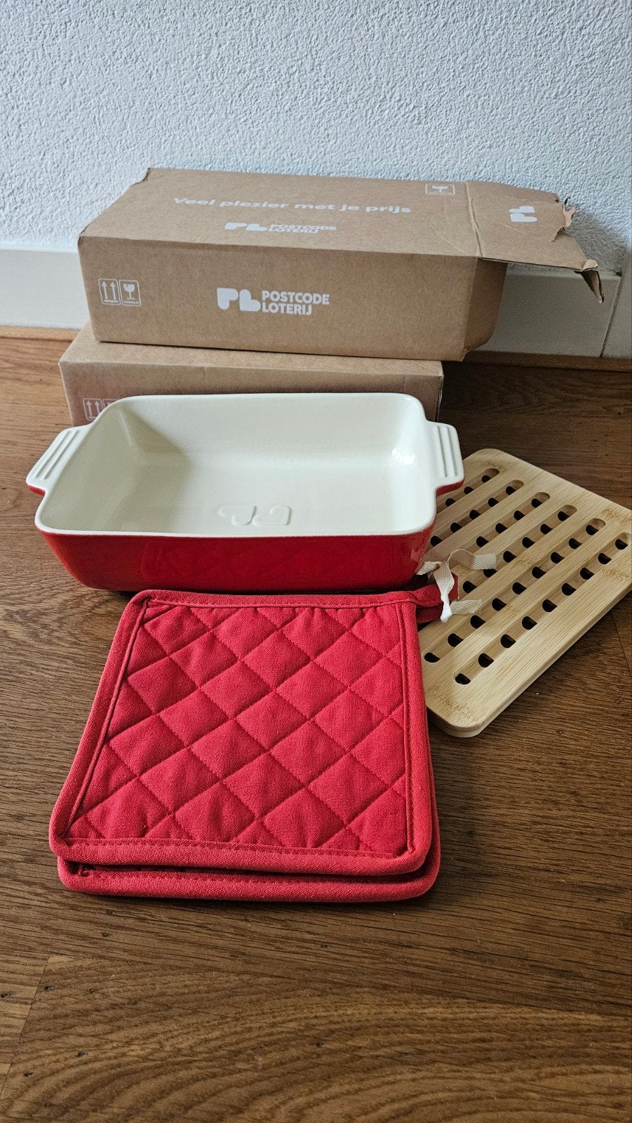 Ovenschaal groot rood, Ophalen, Nieuw