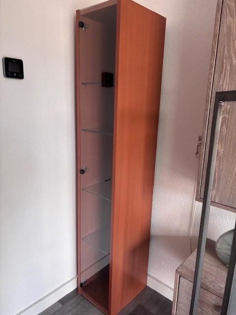 te koop vitrinekast, Huis en Inrichting, Ophalen, Minder dan 50 cm, Gebruikt, 200 cm of meer
