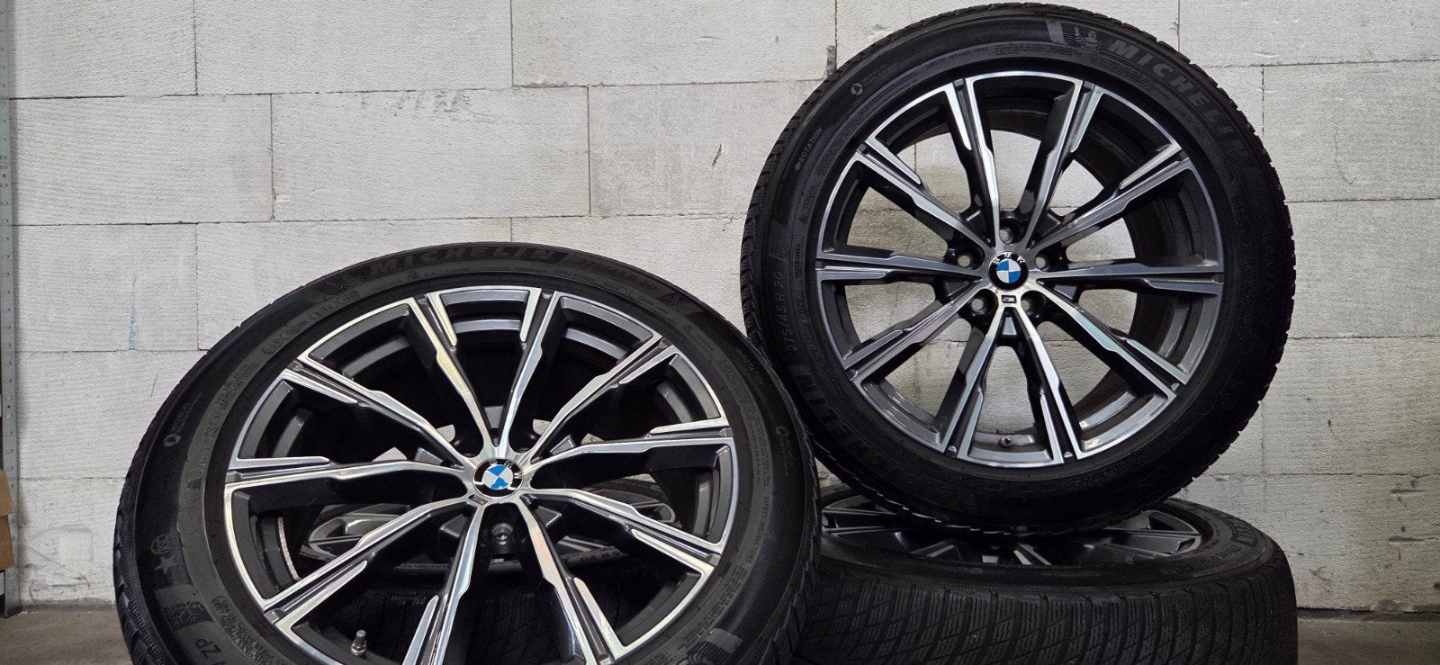 20" BMW 740M X5 X6 G05 G06 orig velgen Michelin winterbanden, Auto-onderdelen, Banden en Velgen, Gebruikt, 275 mm, Banden en Velgen