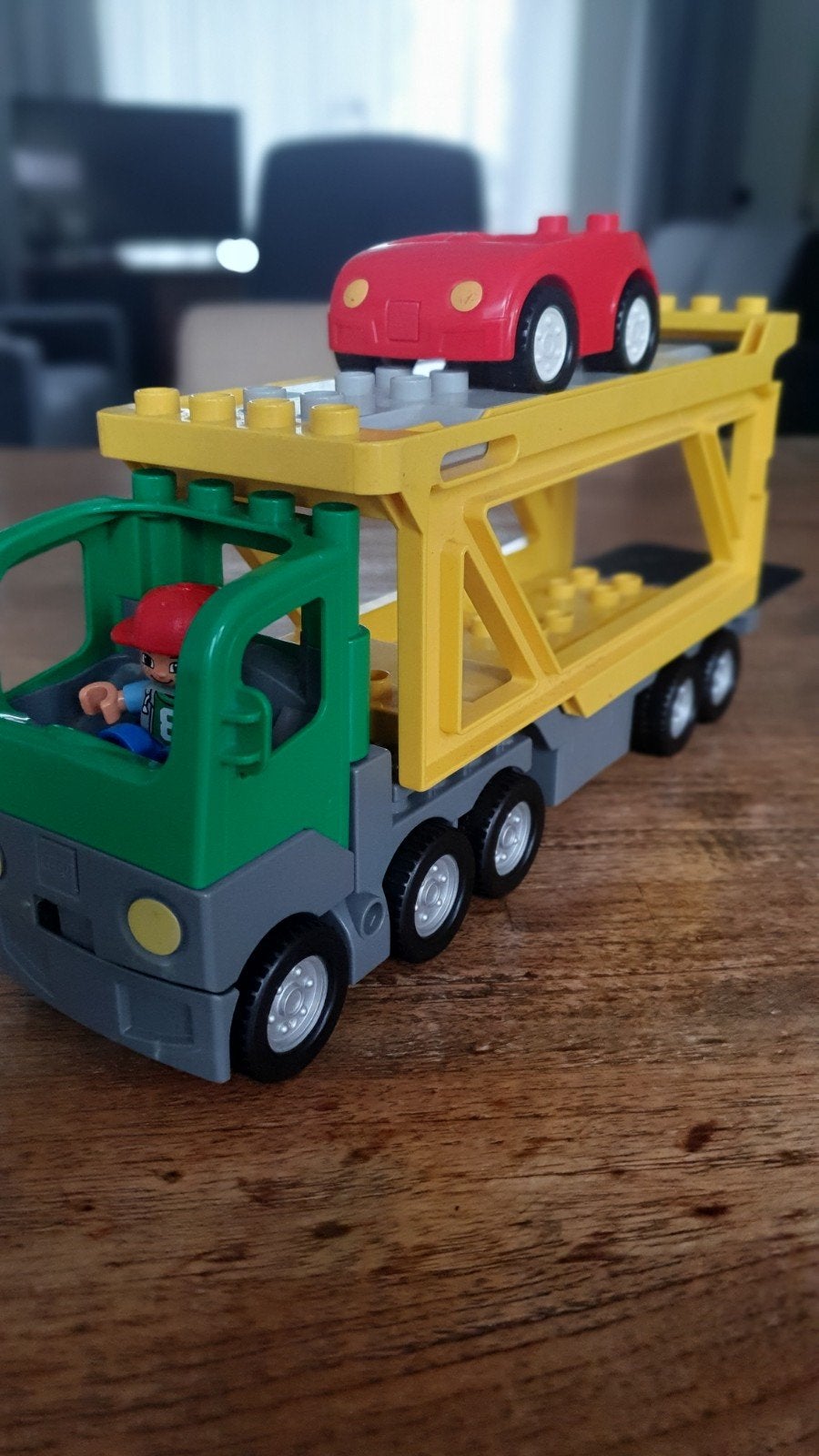 duplo, autotrailer, en politieauto, Ophalen, Zo goed als nieuw, Duplo