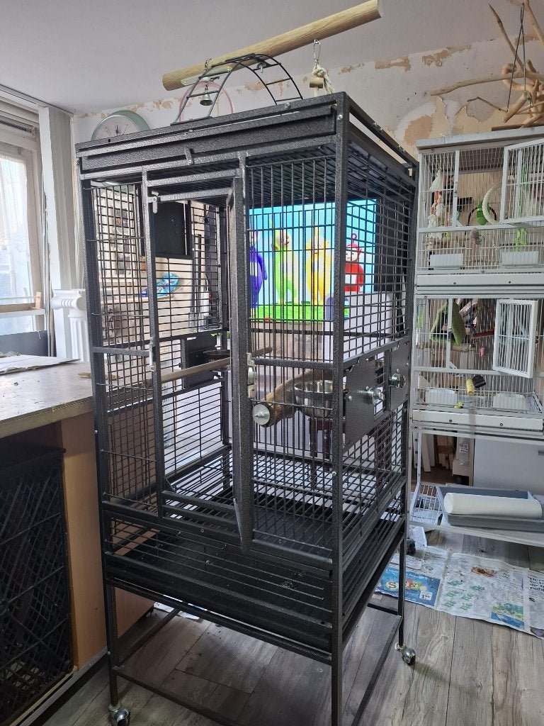 vogels kooi voor amazone papegaai parkieten, Ophalen, Zo goed als nieuw, Metaal, Vogelkooi