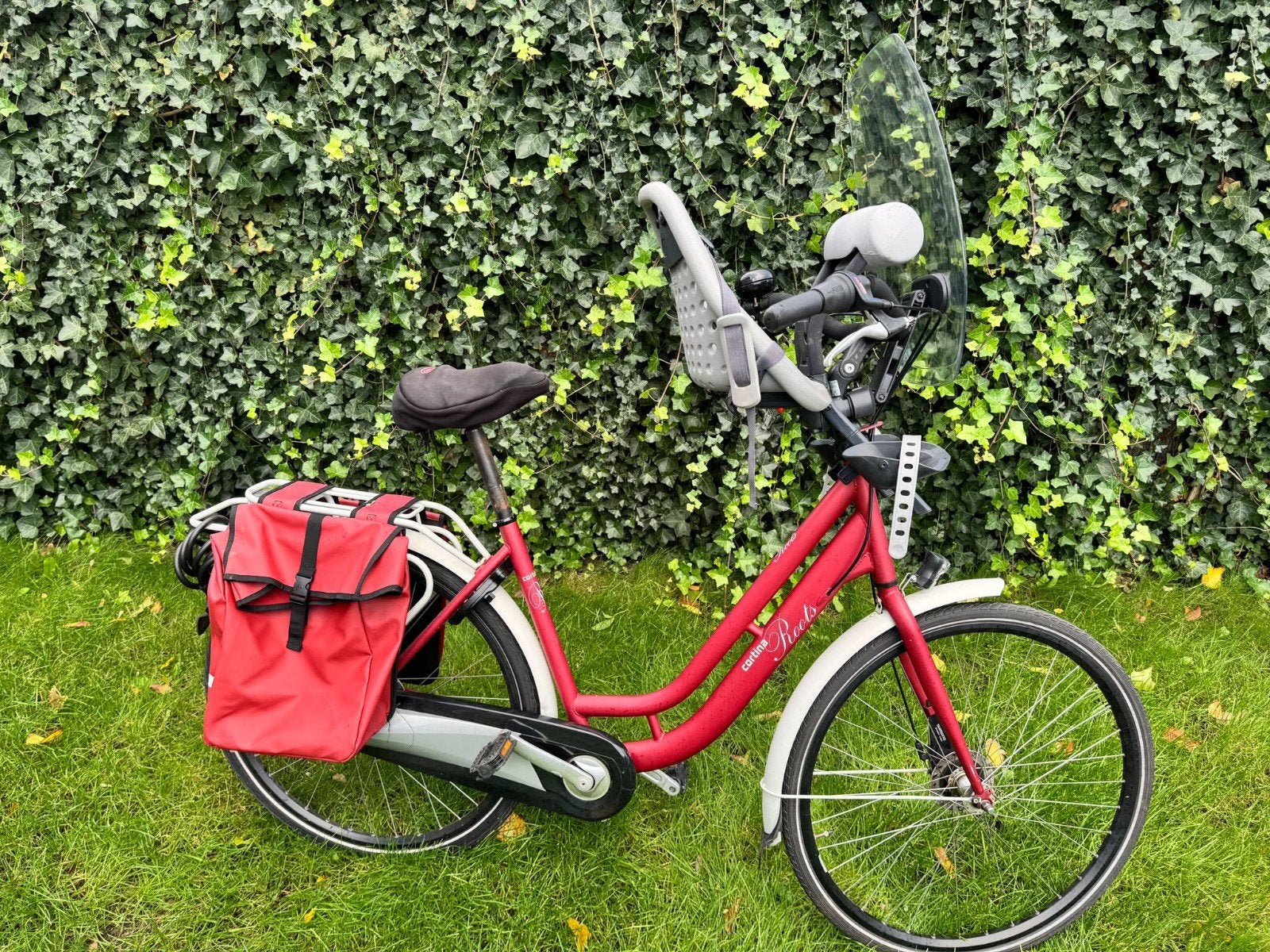 Moederfiets Cortina Roots met kinderzitje en windscherm, Fietsen en Brommers, Gebruikt, Windscherm, 1 zitje, Ophalen