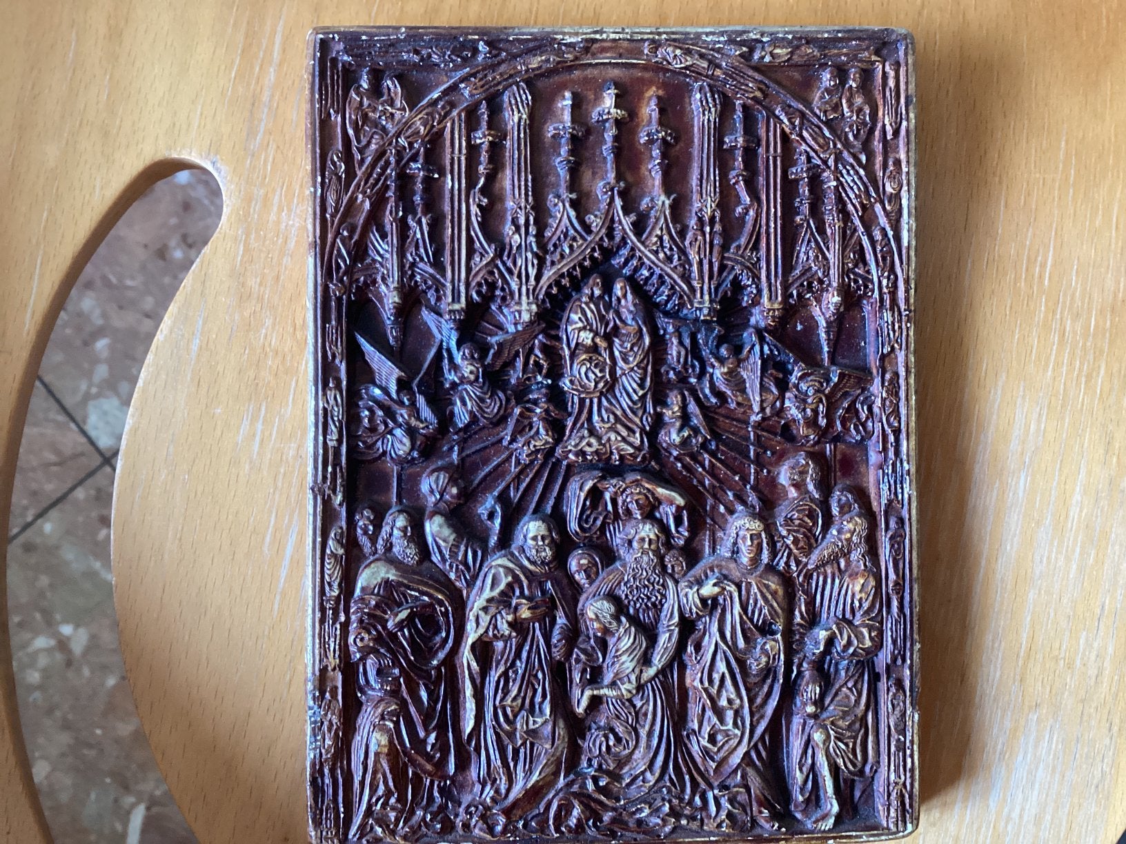 Religieuse Tegel gips / 19x14 cm // relief, Ophalen of Verzenden