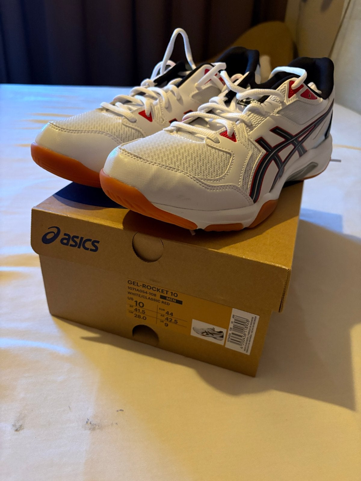 ASICS GEL-ROCKET 10 Sportschoenen - Maat 44, Ophalen, Nieuw, Wit, Sportschoenen