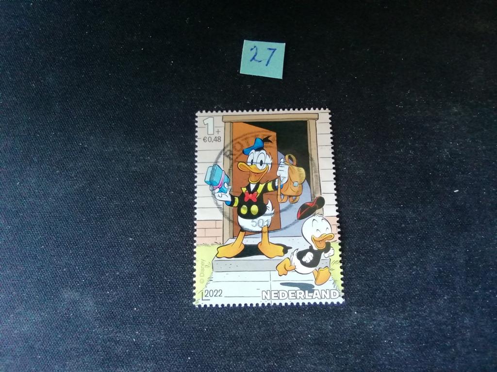 NEDERLAND DONALD DUCK 70 JAAR MET MOOI STEMPEL ROTTERDAM, Ophalen of Verzenden, Na 1940, Gestempeld