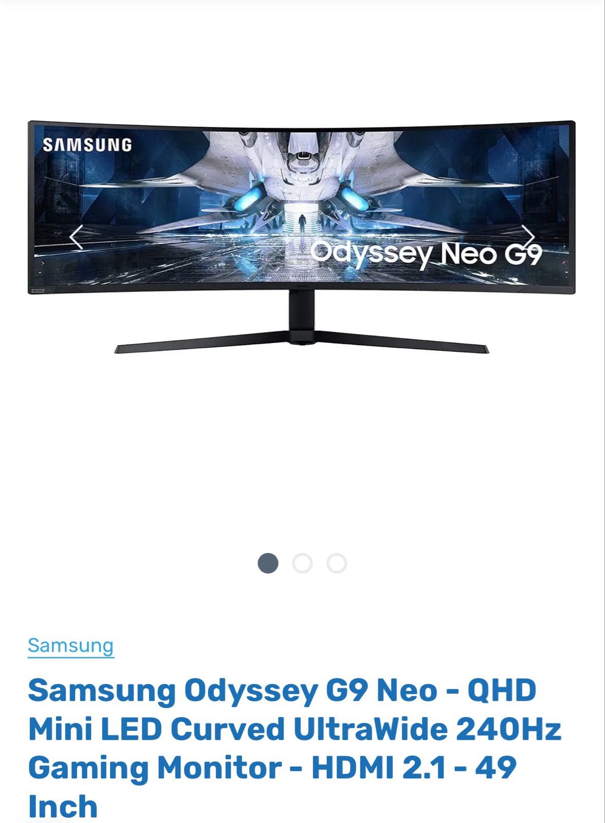 Samsung Odyssey G9 49 inch 5120x1440p met garantie, Curved, Zo goed als nieuw, Overige resoluties, 201 Hz of meer