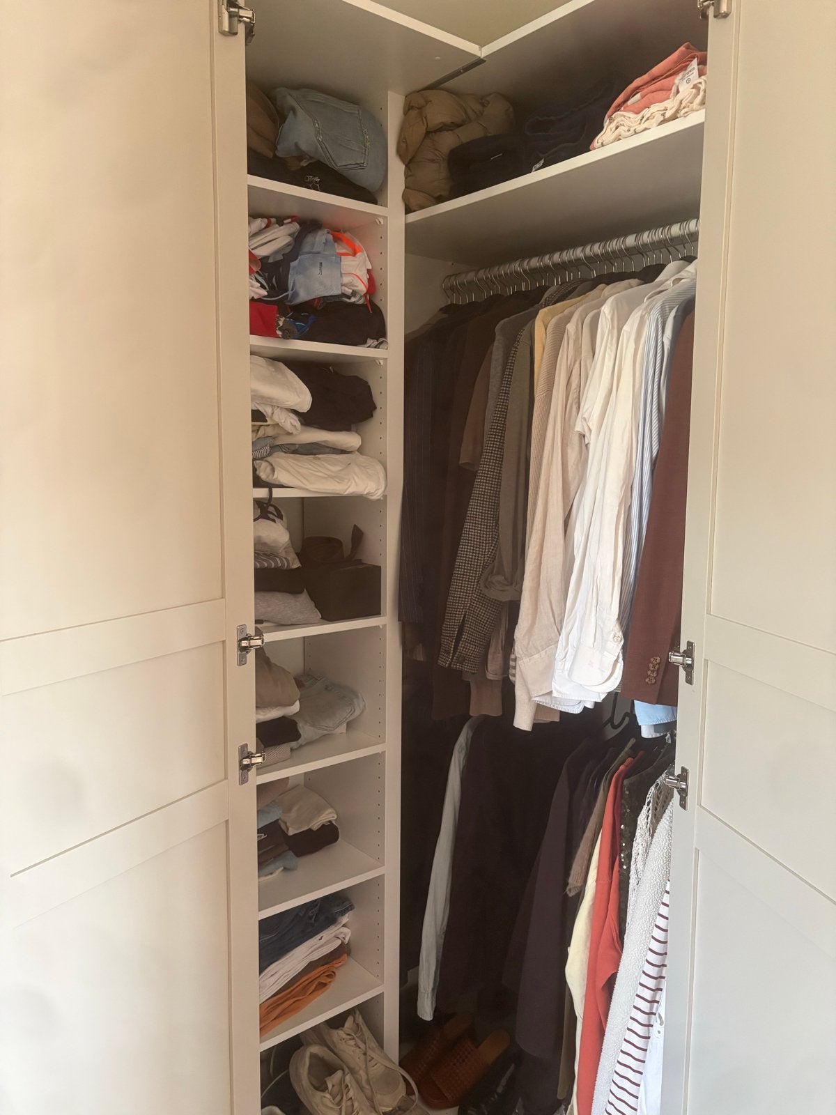 Ruime witte hoekkledingkast IKEA PAX BERGSBO, Ophalen, Overige materialen, Gebruikt, 200 cm of meer