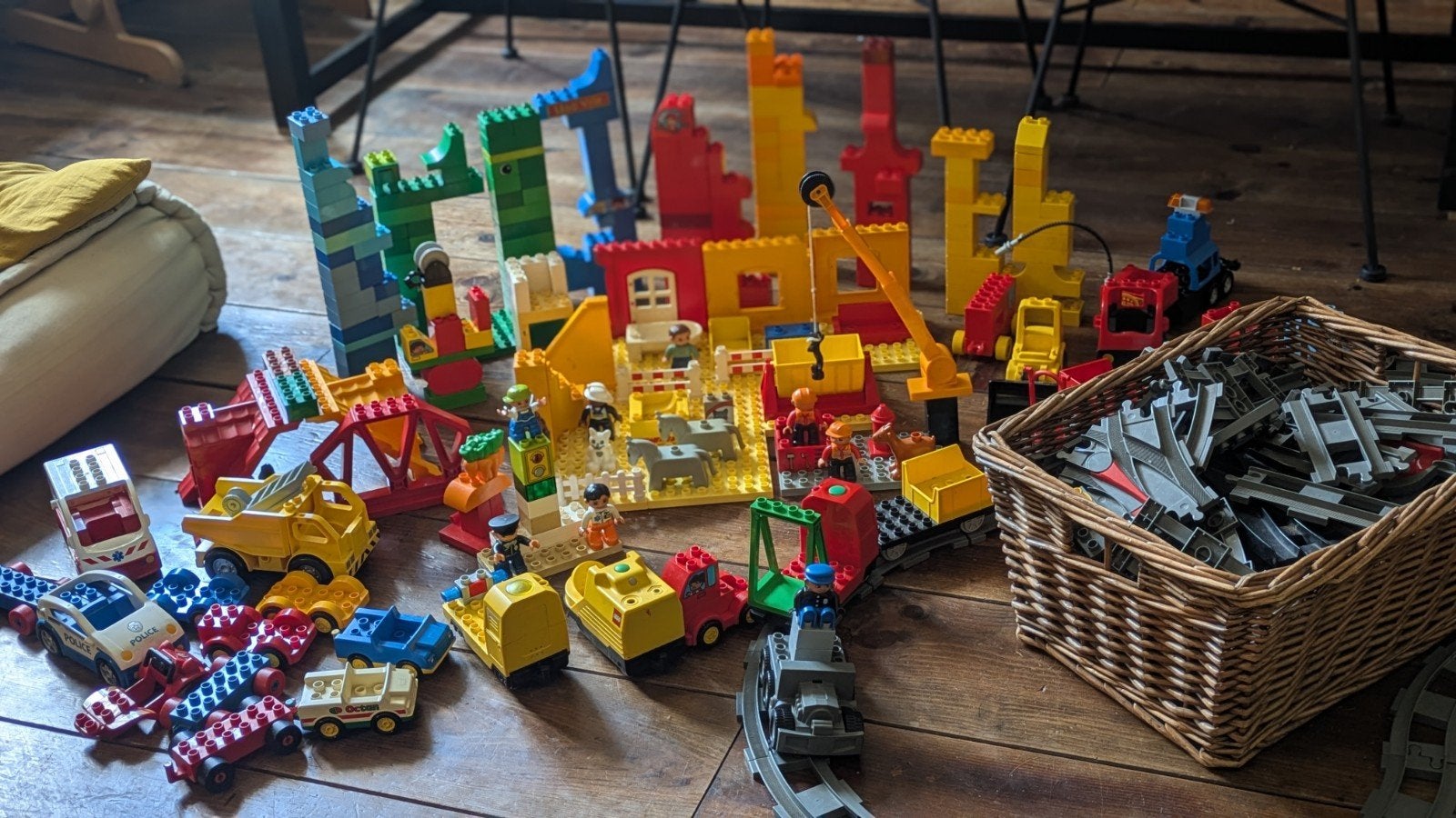 Grote partij Duplo met treinset en diverse, Ophalen, Gebruikt, Overige thema's, Duplo