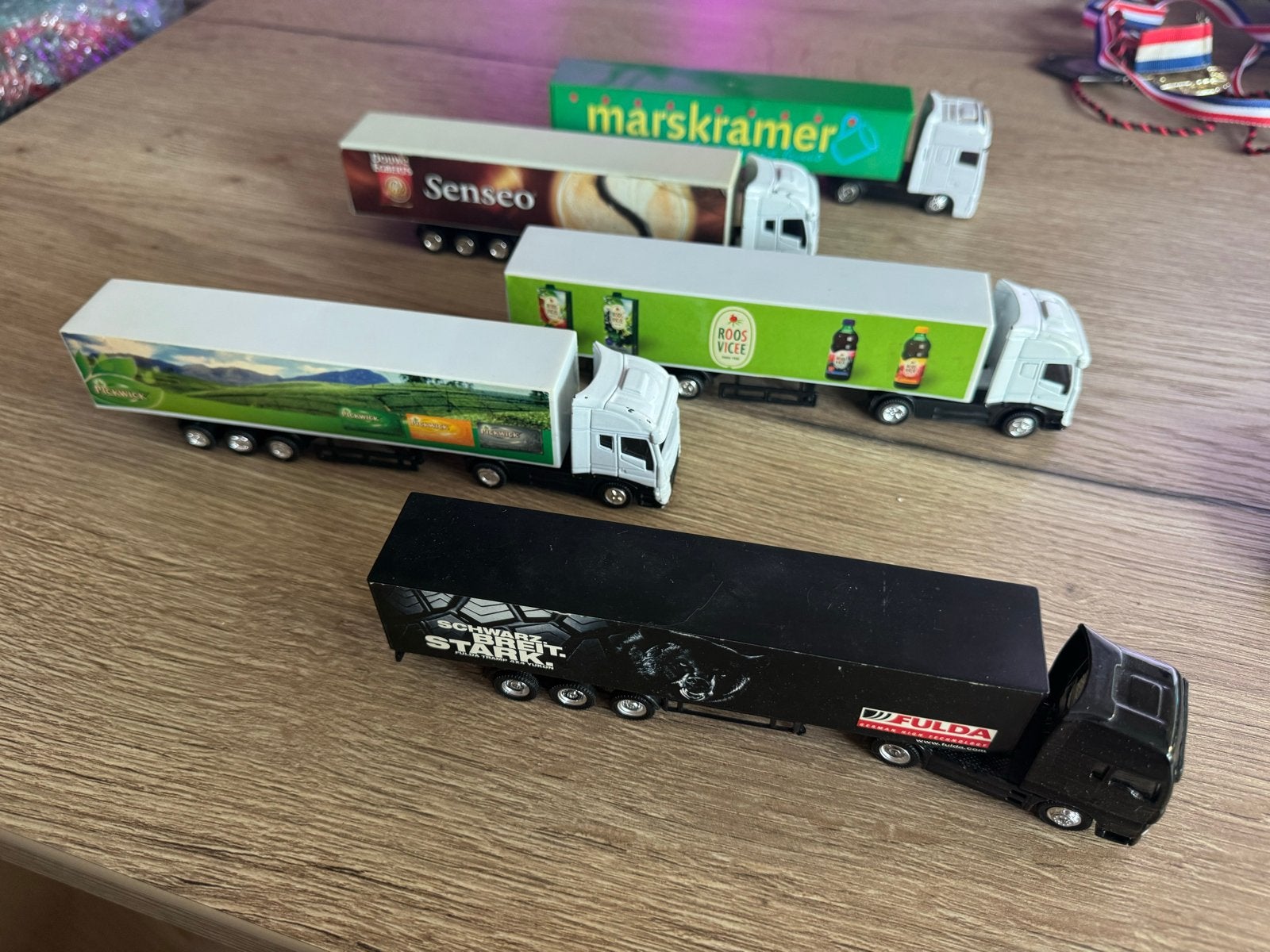 Set van 5 Reclame Vrachtwagens - Miniatuur Modellen, Ophalen of Verzenden, Gebruikt